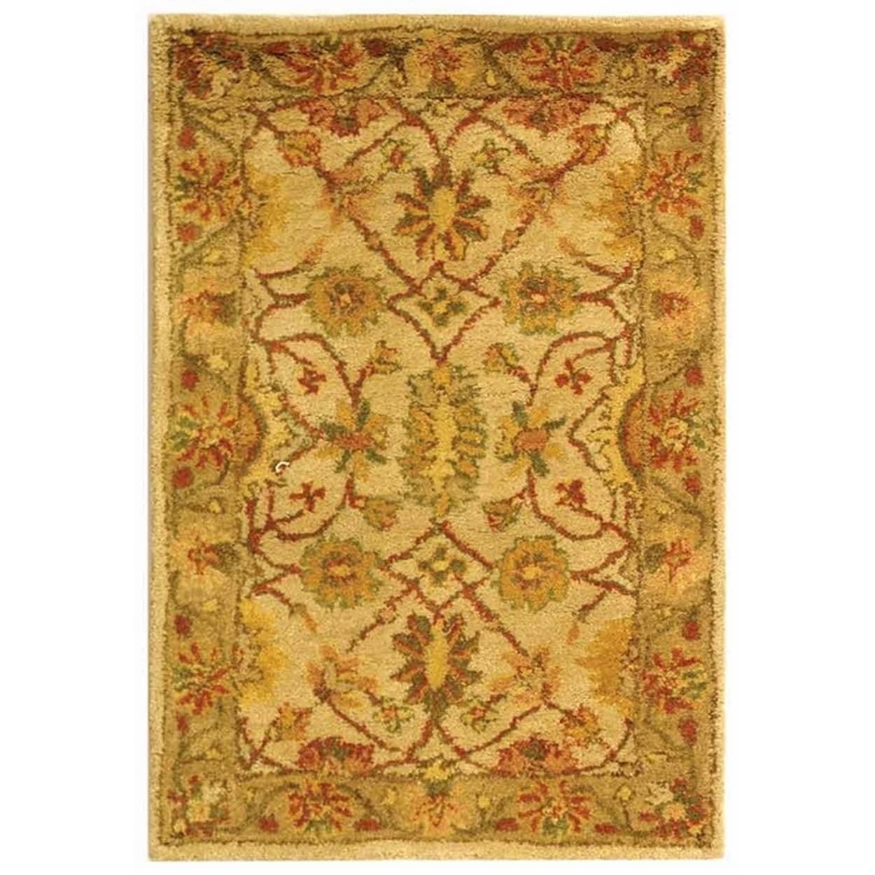 Antiquity AT17 Hand Tufted Indoor Accent Rug - Ivory/Light Green - 2'x3' - Safavieh
