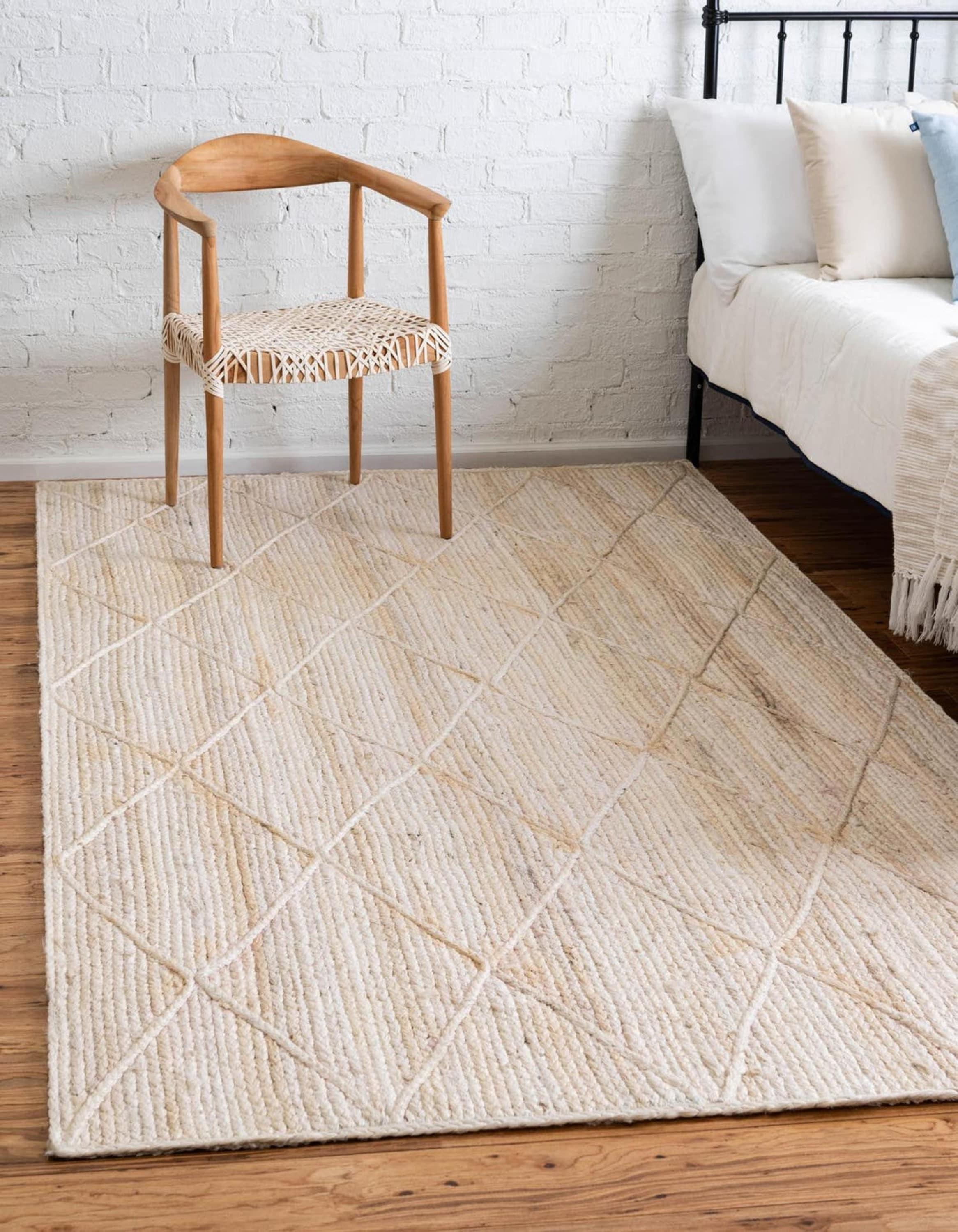 Unique Loom 8' 0 x 11' 0 Braided Jute Ivory Area Rug