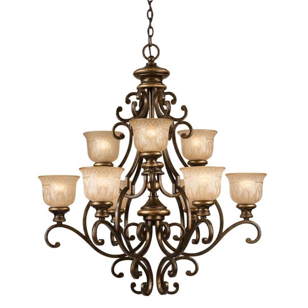 Crystorama Norwalk 9 Light Bronze Umber Chandelier