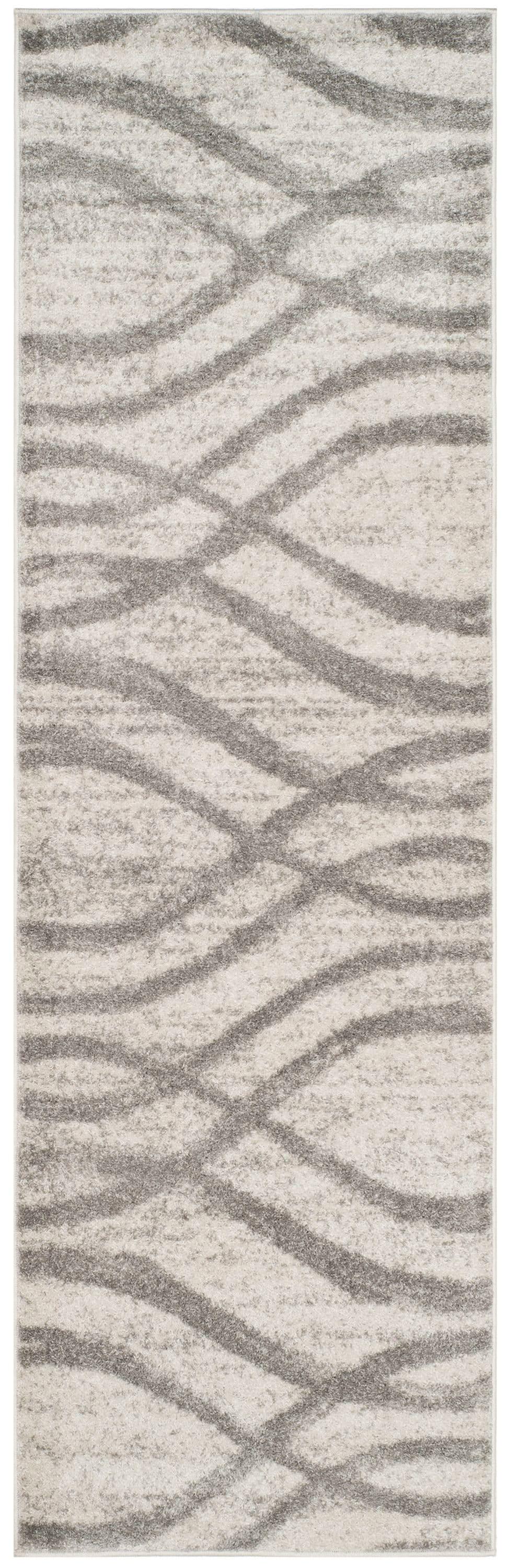 Adirondack ADR125 Machine Made Indoor Runner - Cream/Grey - 2'-6"x6' - Safavieh
