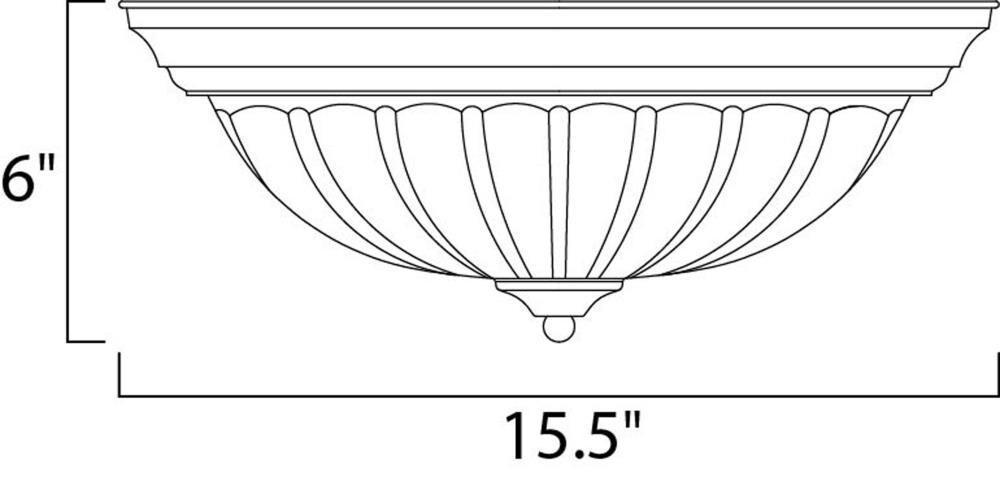 Maxim Lighting Essentials - 583x 3 - Light Flush Mount in  Satin Nickel