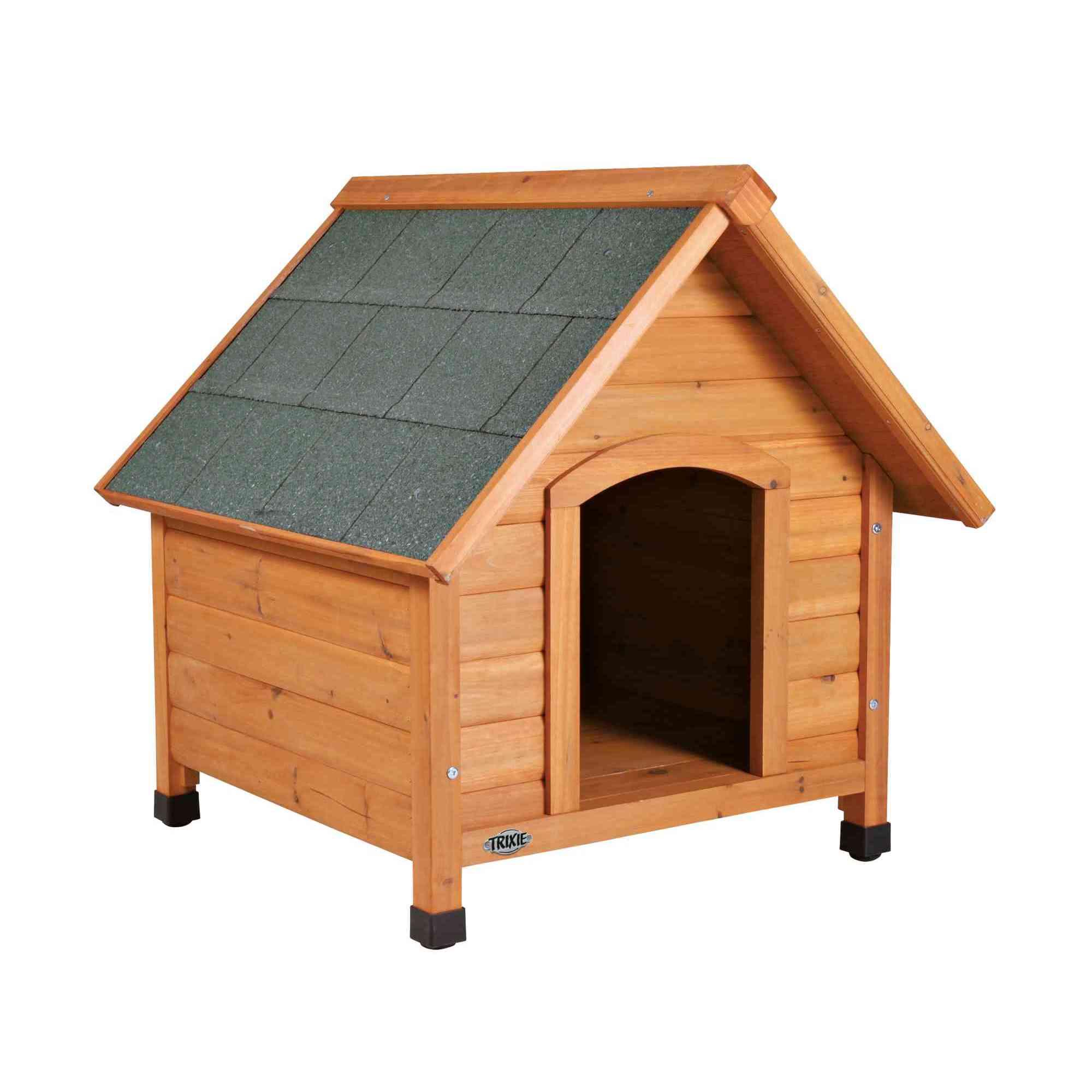 TRIXIE Weatherproof Outdoor Cottage Dog House, Elevated Floor, Peaked Roof