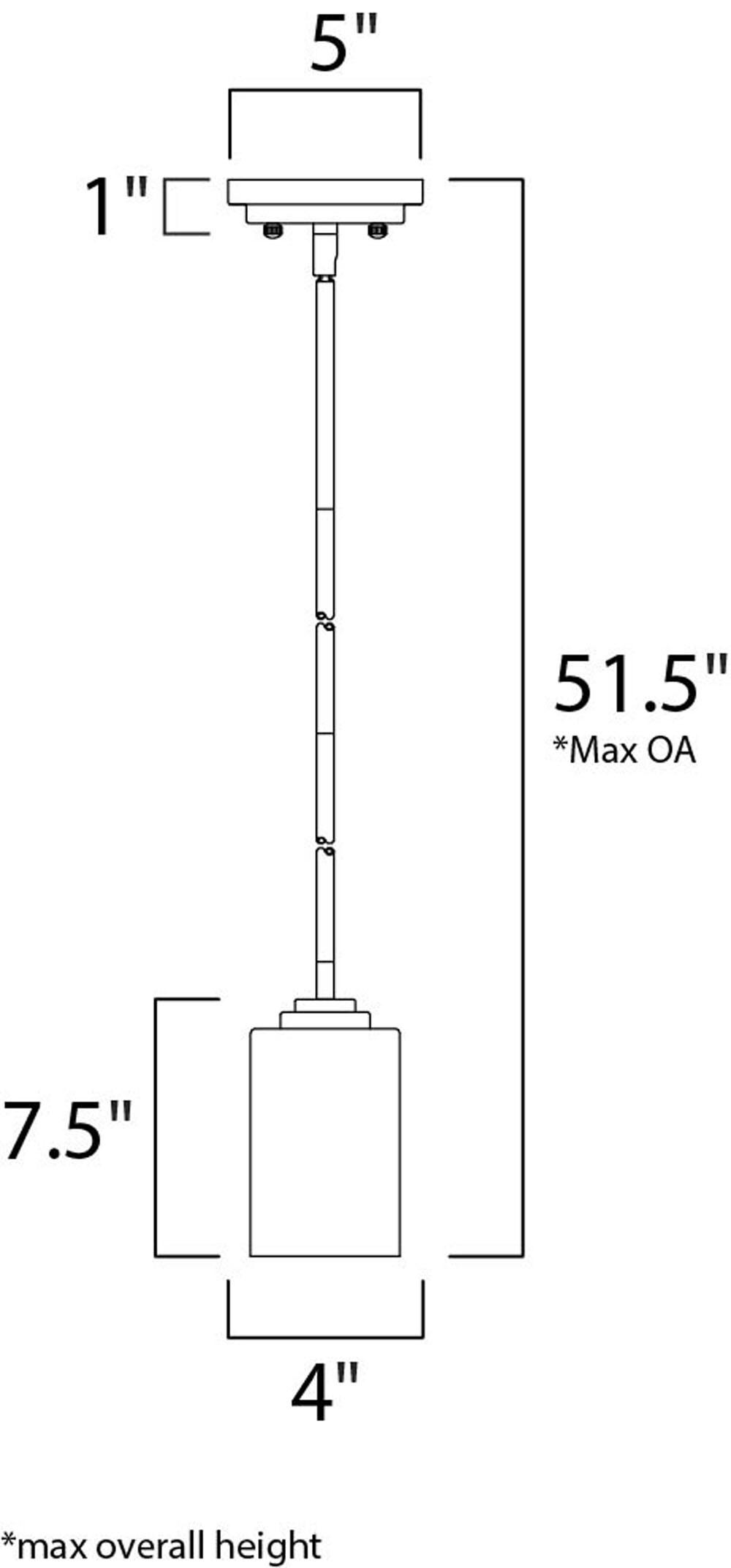 Maxim Lighting Deven 1 - Light Pendant in  Black