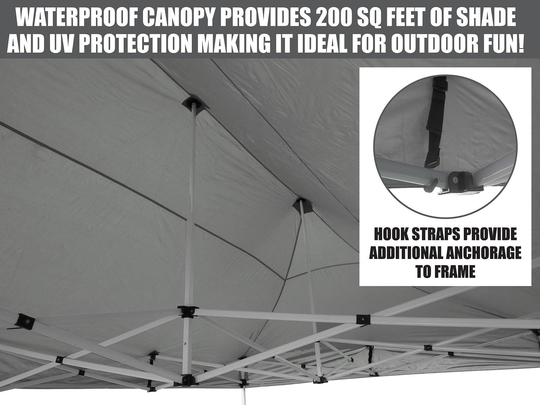 The Party 20 Ft. W x 10 Ft. D Steel Pop-Up Party Tent Canopy