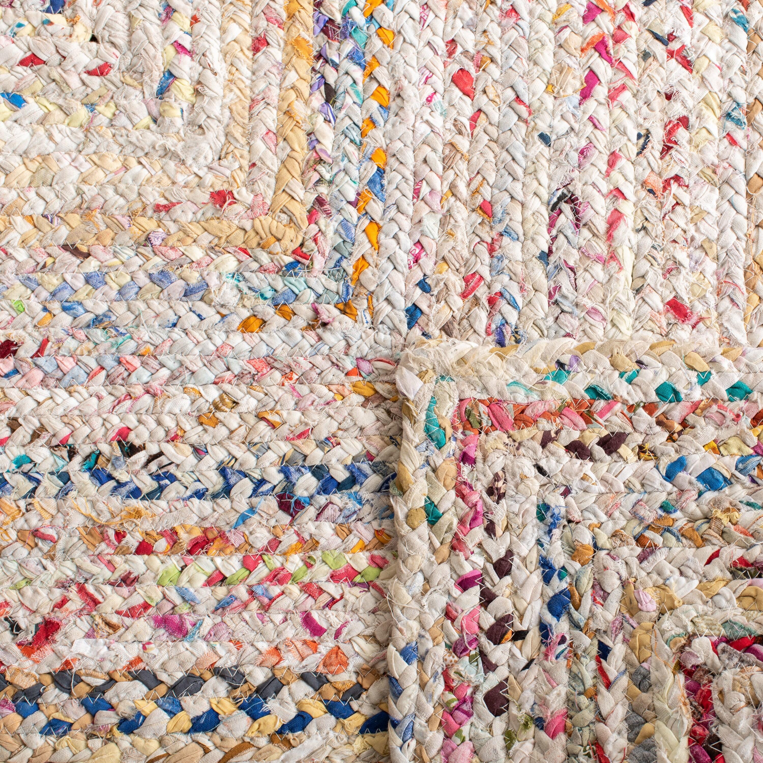 Braided BRD210 Hand Woven Area Rug - Ivory/Multi - 8'x10' - Safavieh.