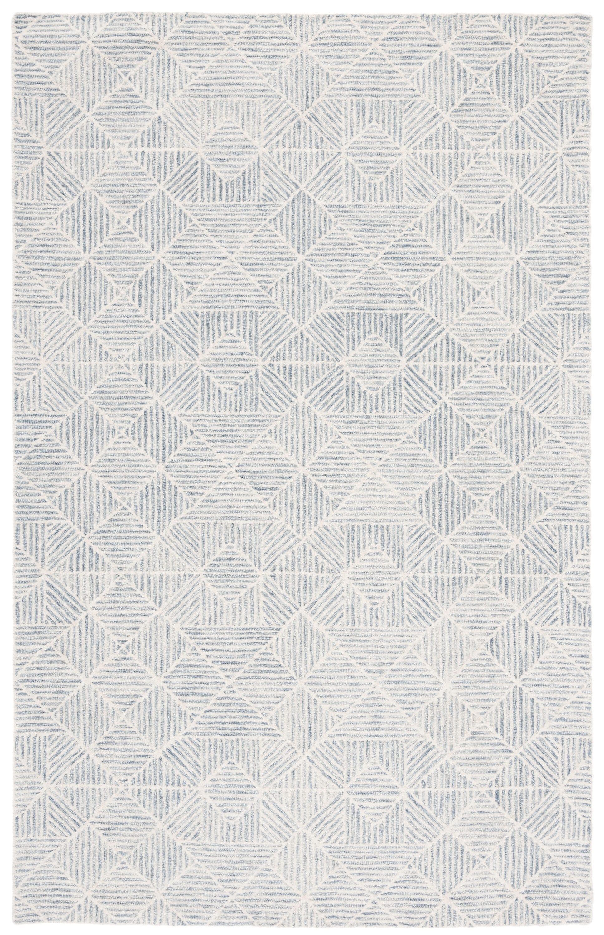 Abstract ABT763 Handmade Indoor Area Rug - Grey/Ivory - 4'x6' - Safavieh