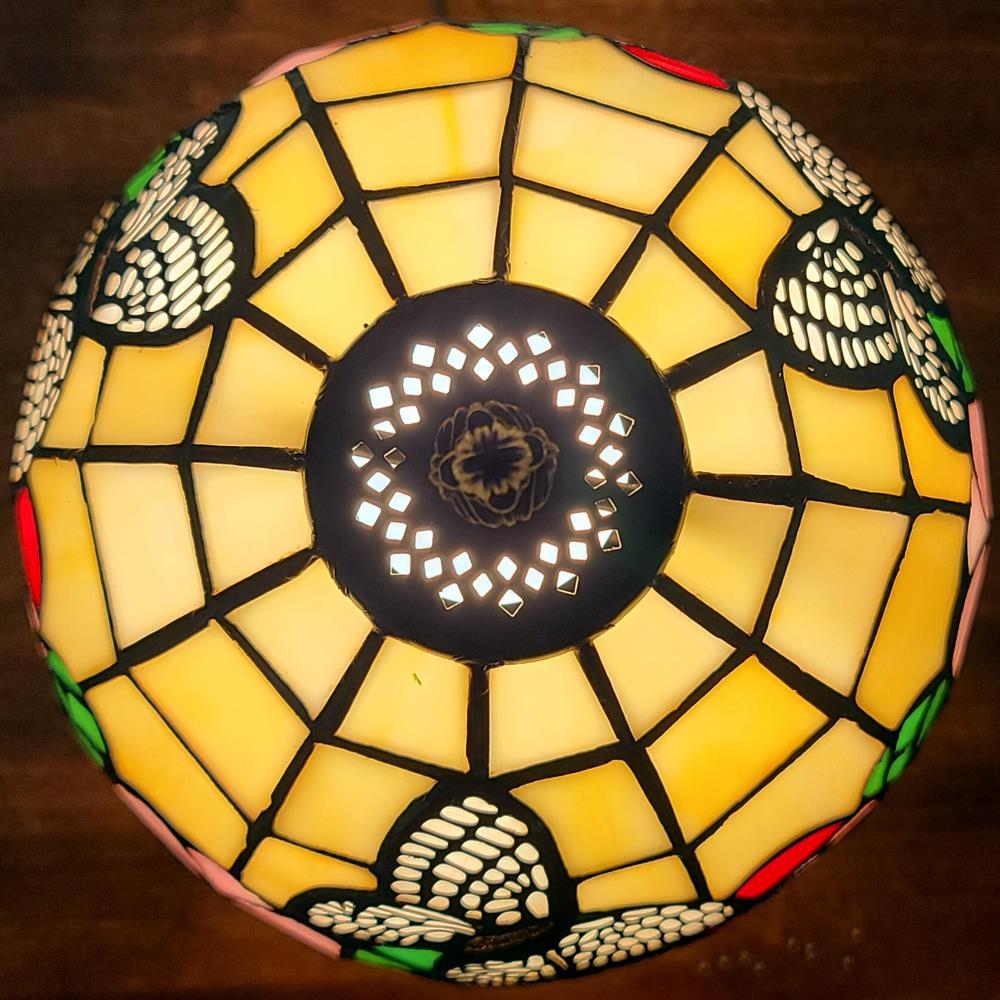 Amora Lighting Tiffany Style Floral Mini Table Lamp 15 Inch High