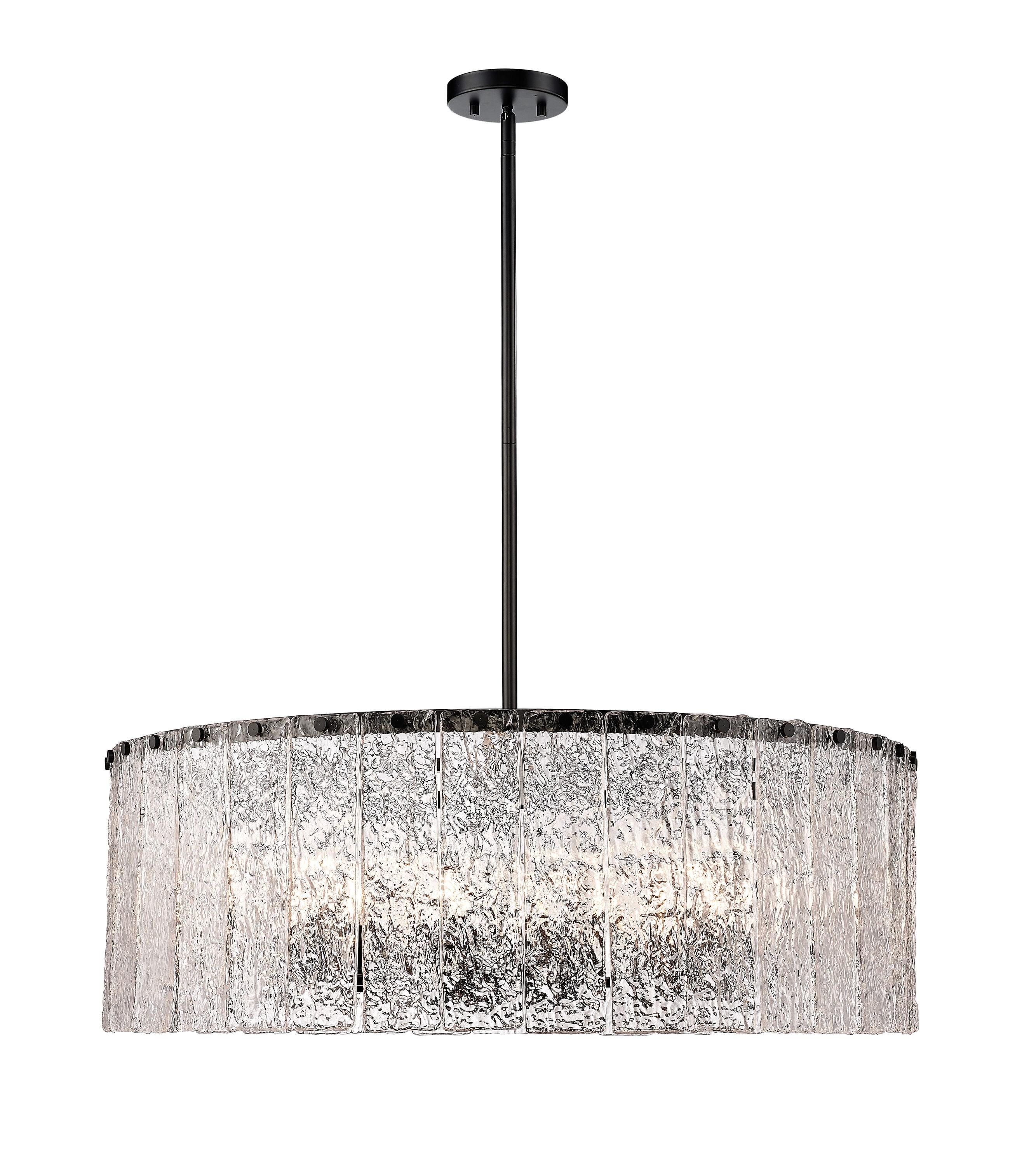 Z-Lite Glacier 12 - Light Chandelier in  Matte Black