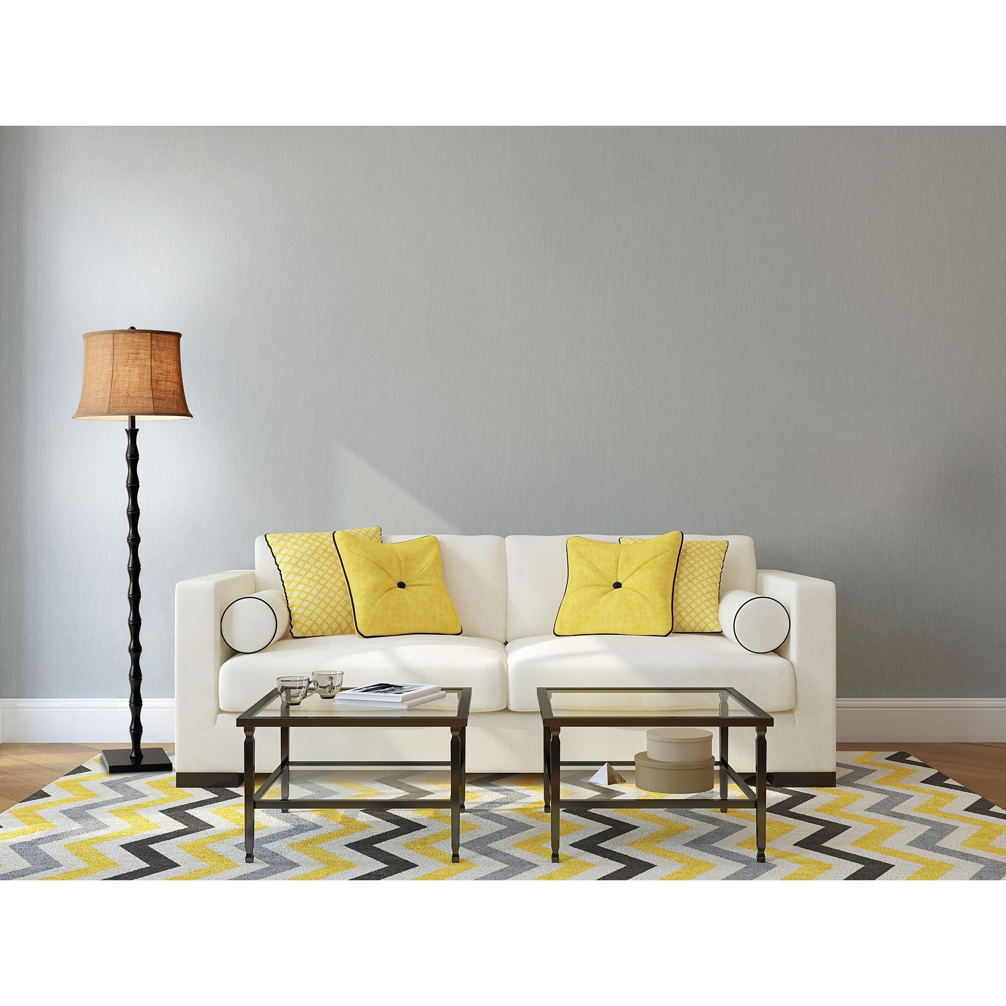 62" 3-way Stratton Floor Lamp Black - Adesso: Burlap Shade, Metal Body, UL Listed, Modern Decor