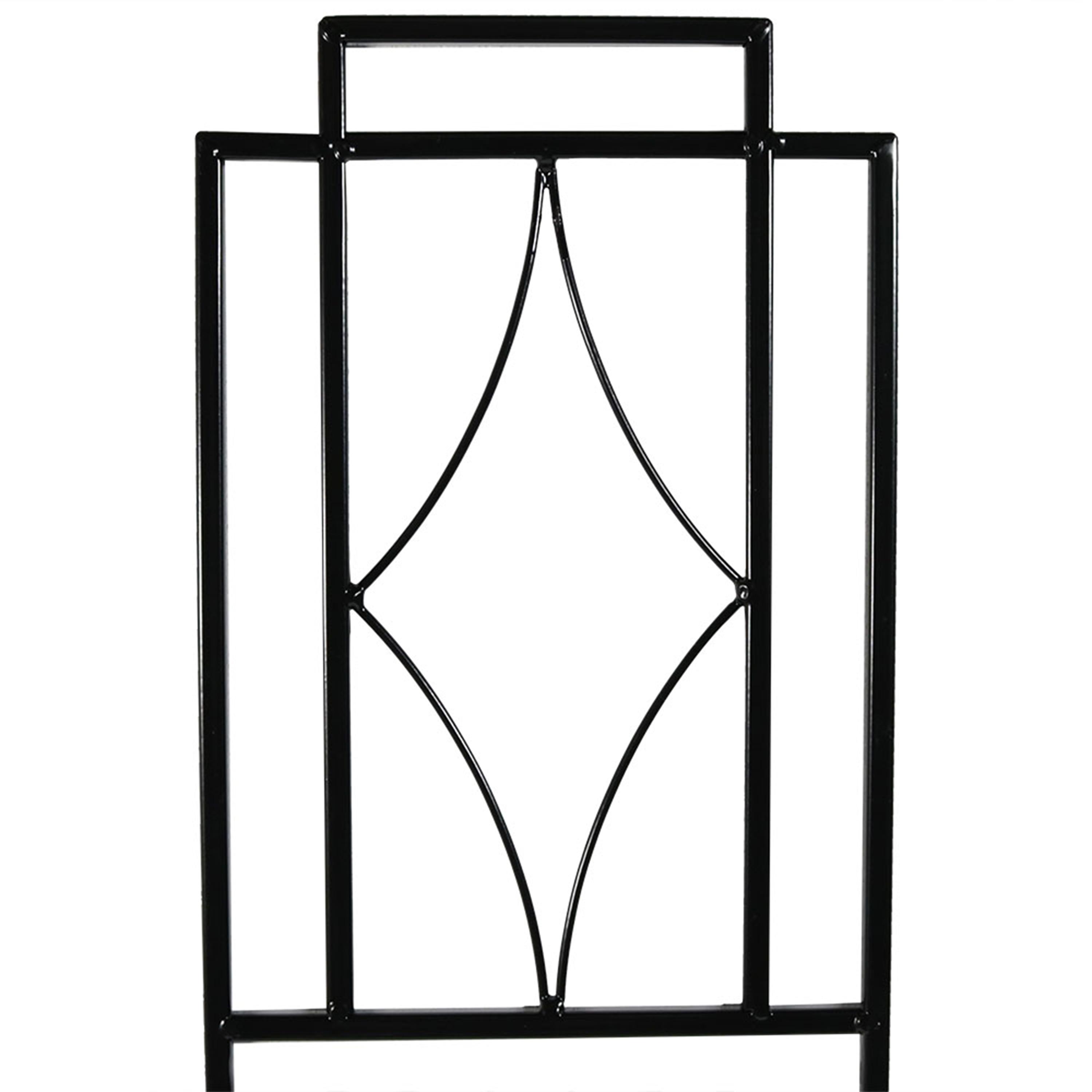 SunnyDaze Decor Contemporary 8" x 30" Black Steel Garden Trellis for Climbing Plants