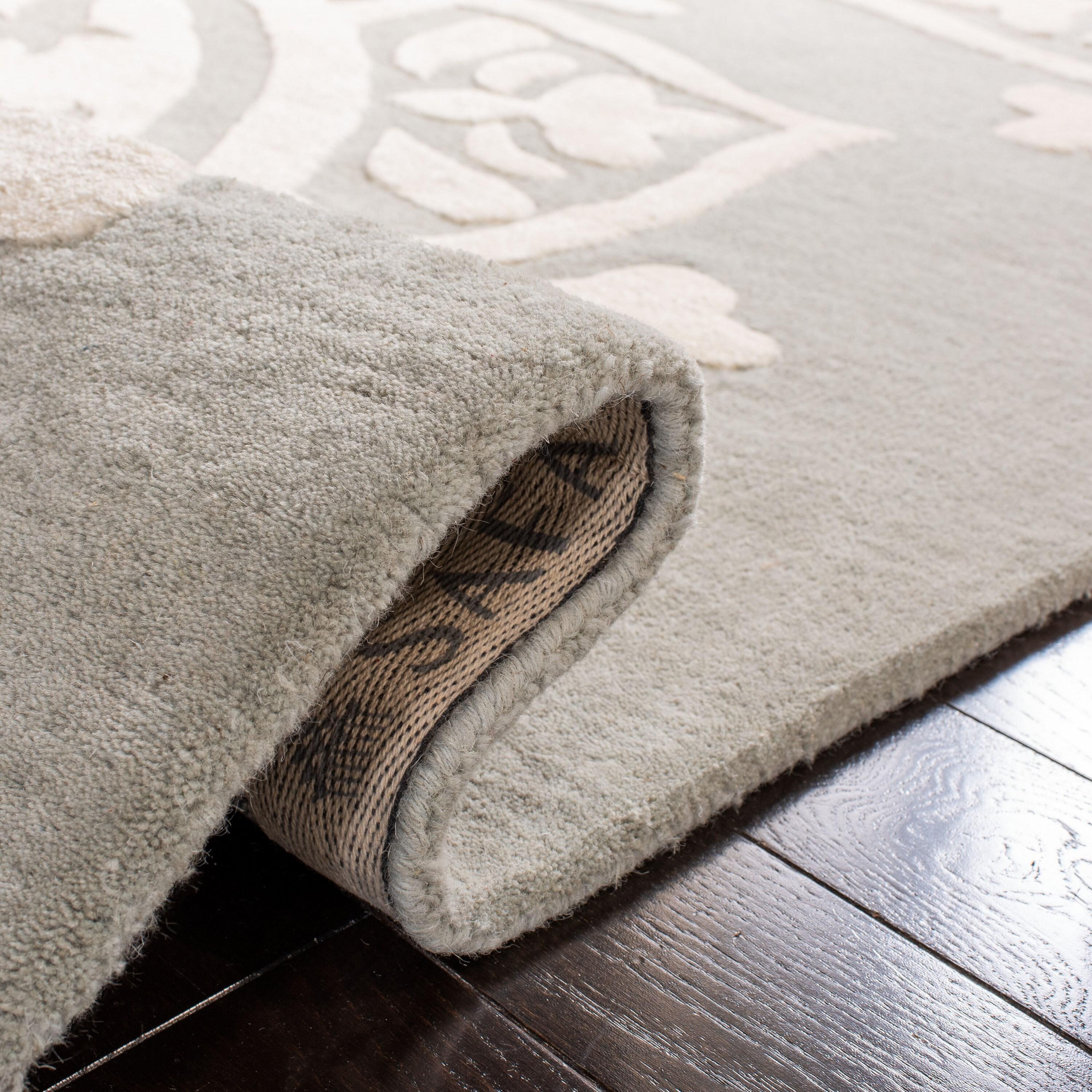 Bella BEL136 Hand Tufted Accent Rug Grey / Ivory 2'-6" X 4' - Safavieh.