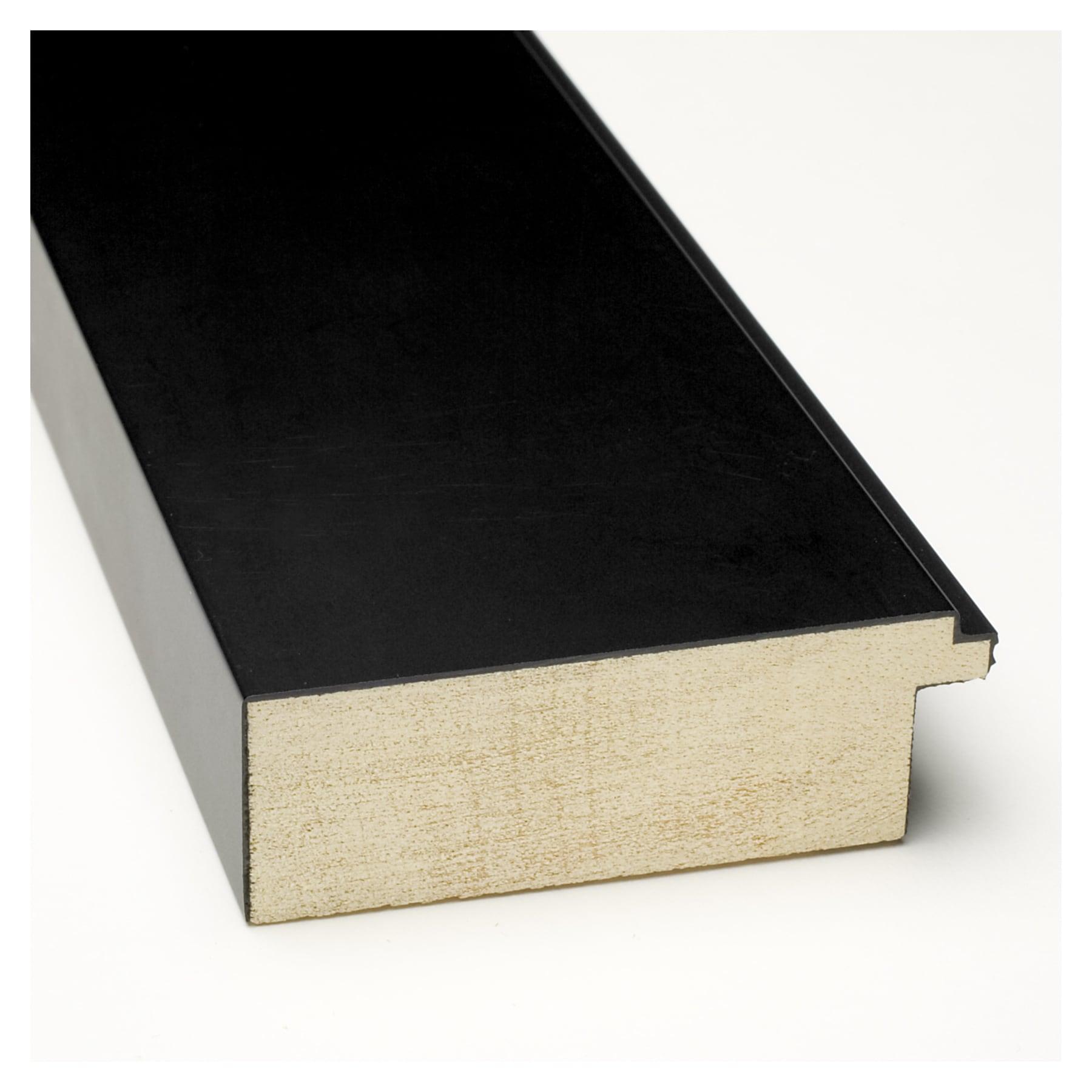 Amanti Art Beveled Wood Bathroom Wall Mirror - Corvino Black Frame Corvino Black Outer Size: 23 x 29 in