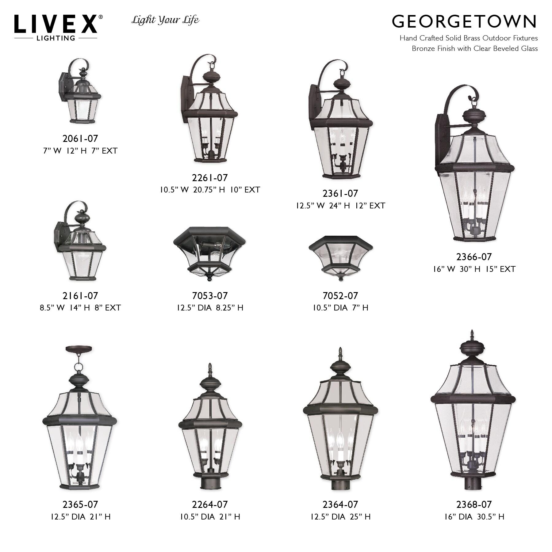 Livex Lighting Georgetown 1 - Light Wall Light in  Bronze