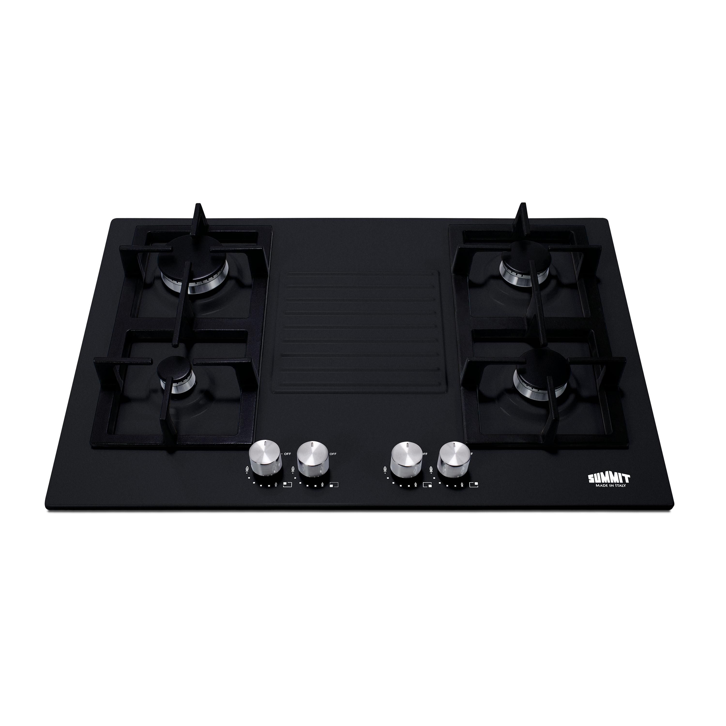 Summit Appliance 30" Black Gas 4 Burner Cooktop