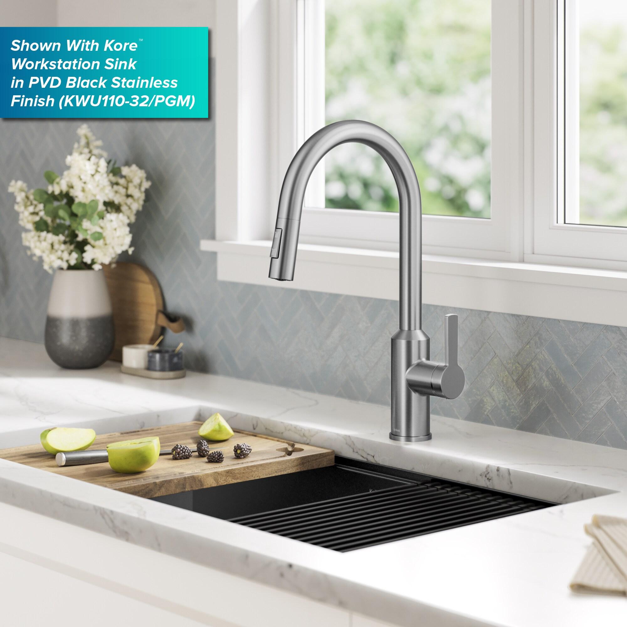 KRAUS Oletto Touchless Sensor Pull-Down Single Handle Kitchen Faucet