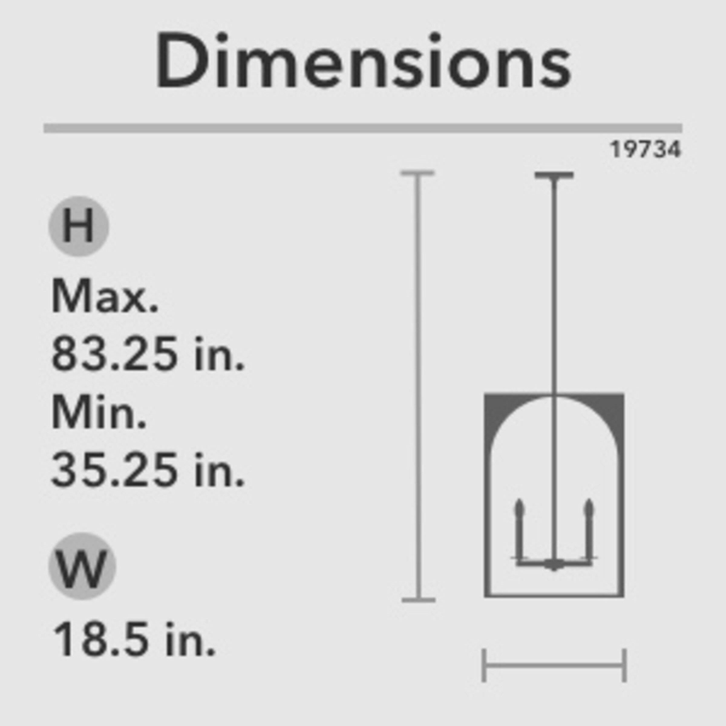 Dukestown 4 Light 18 inch Lantern Pendant