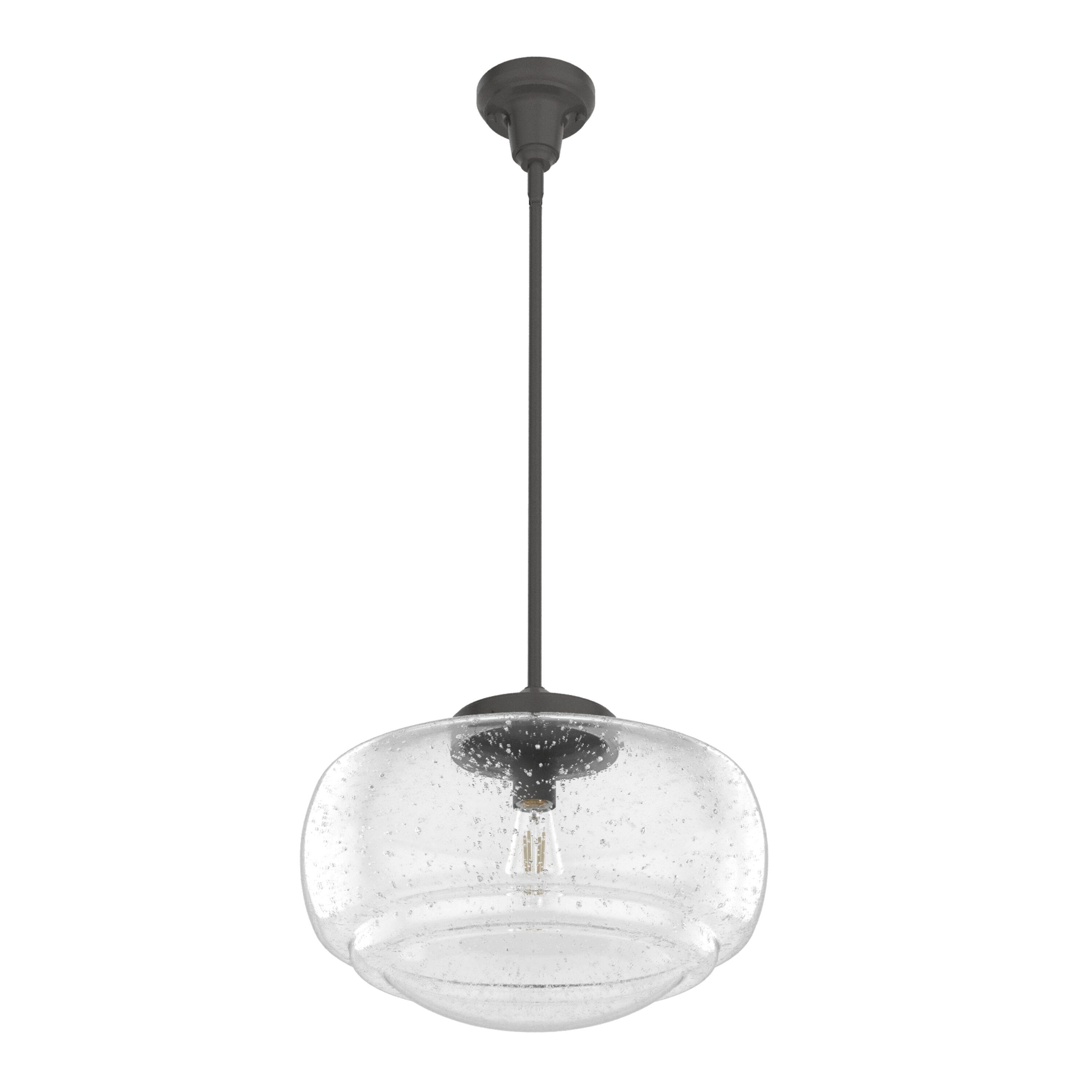 Saddle Creek 1 - Light Single Schoolhouse Pendant with Glass