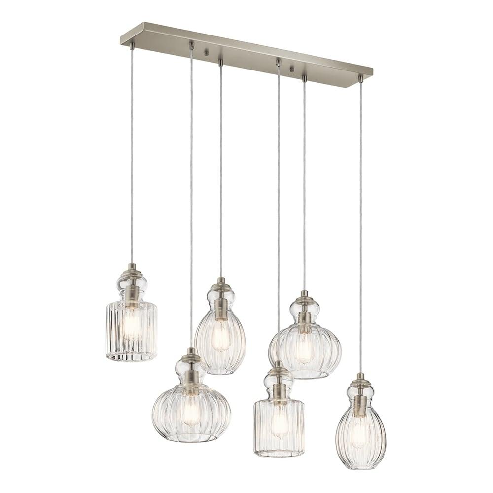 Kichler Lighting Riviera 6 - Light Island Pendant Light in  Brushed Nickel