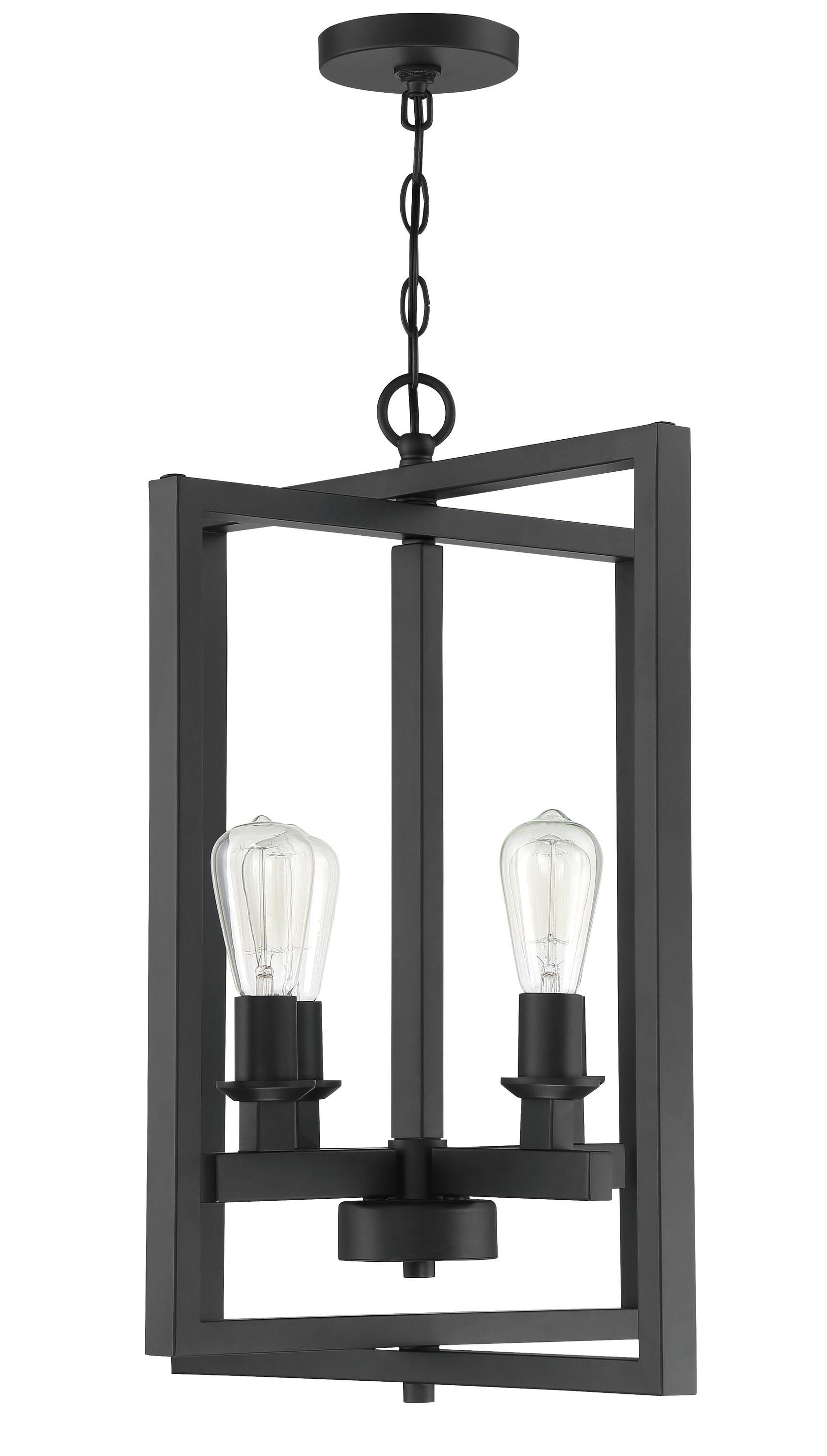 53134-FB-Craftmade Lighting-Chicago - Four Light Foyer in Transitional Style - 18 inches wide by 25.5 inches high-Flat Black Finish    -Traditional