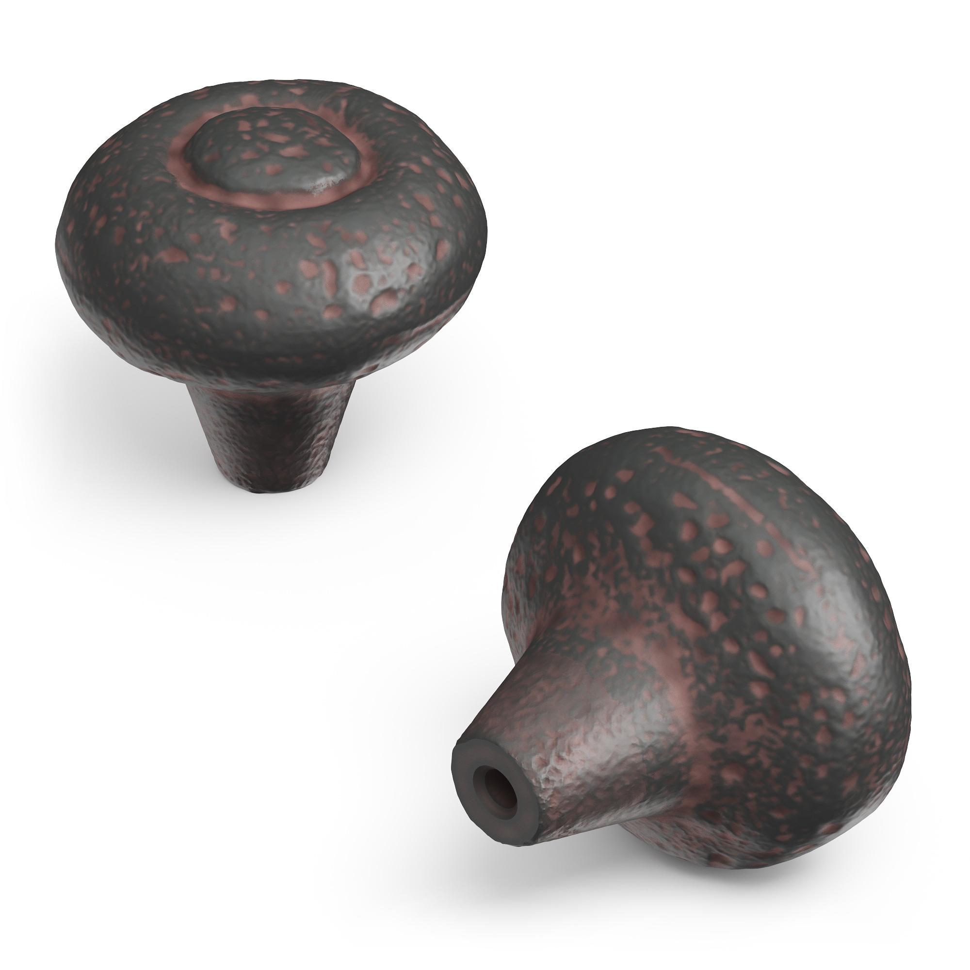 Refined Rustic 1 1/2" Diameter Mushroom Knob Multipack