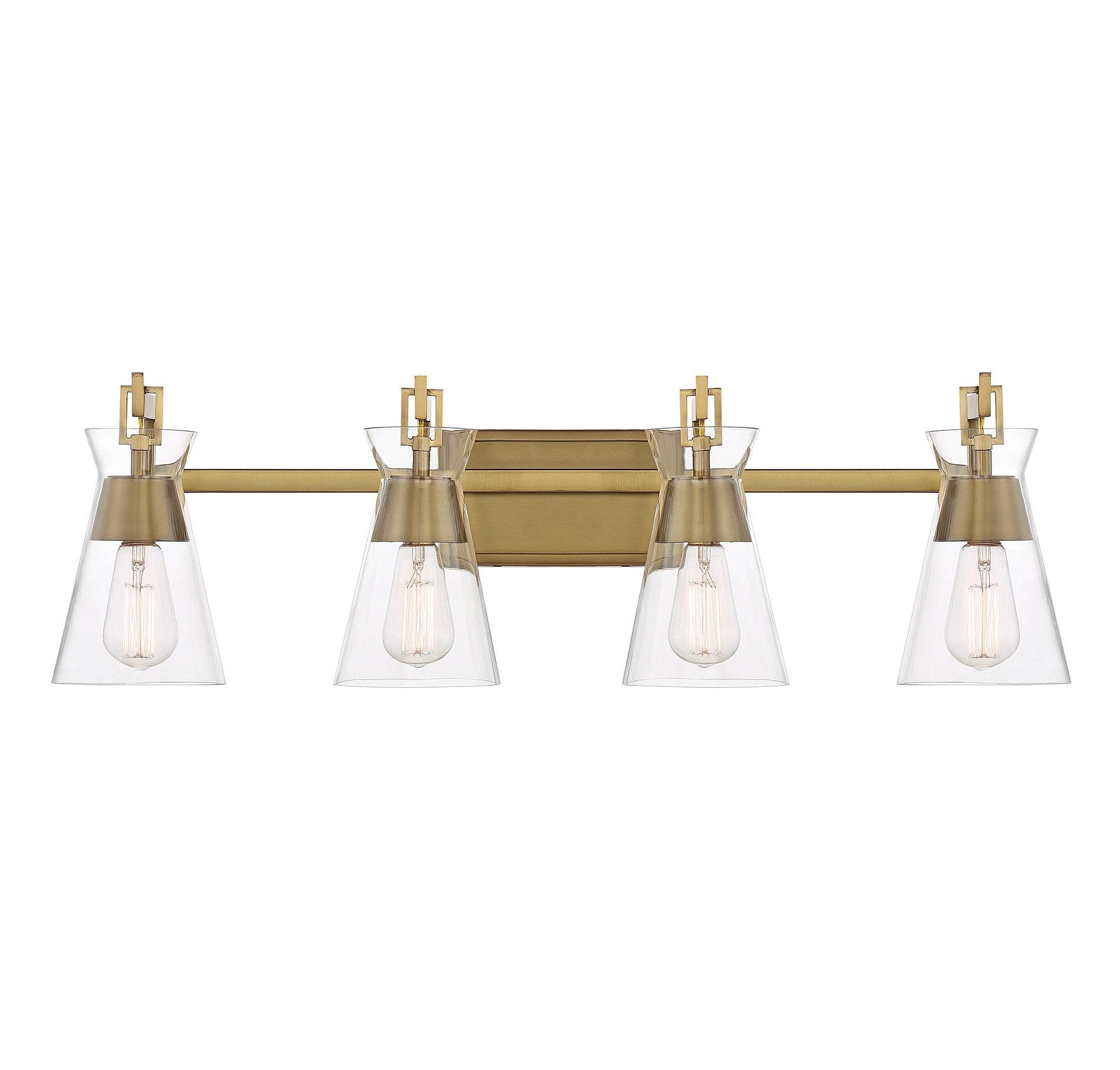 Mid-Century Modern Warm Brass Outdoor Wall Light - Dimmable