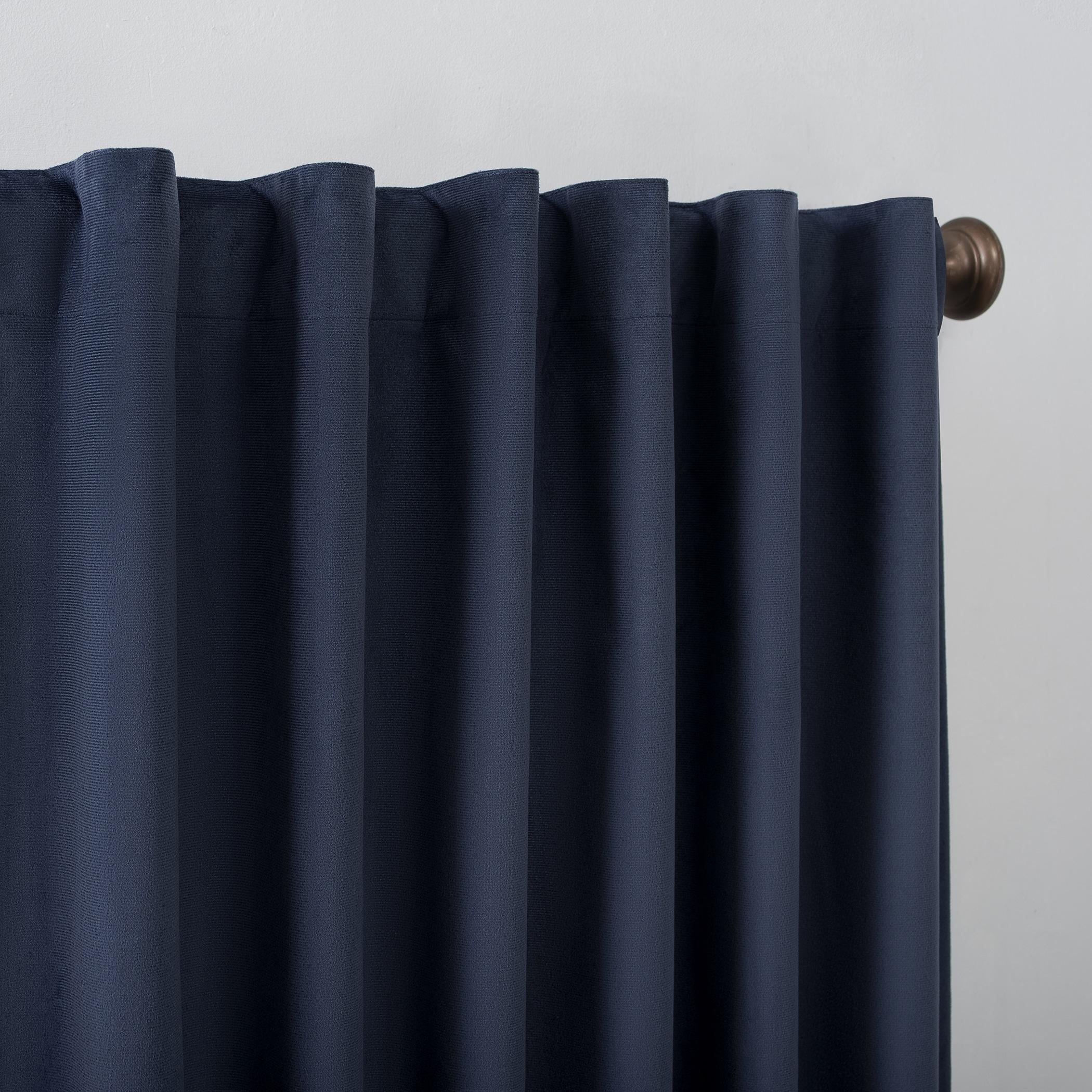 Velvet Noise Reducing Thermal Extreme 100% Blackout Back Tab Curtain Panel