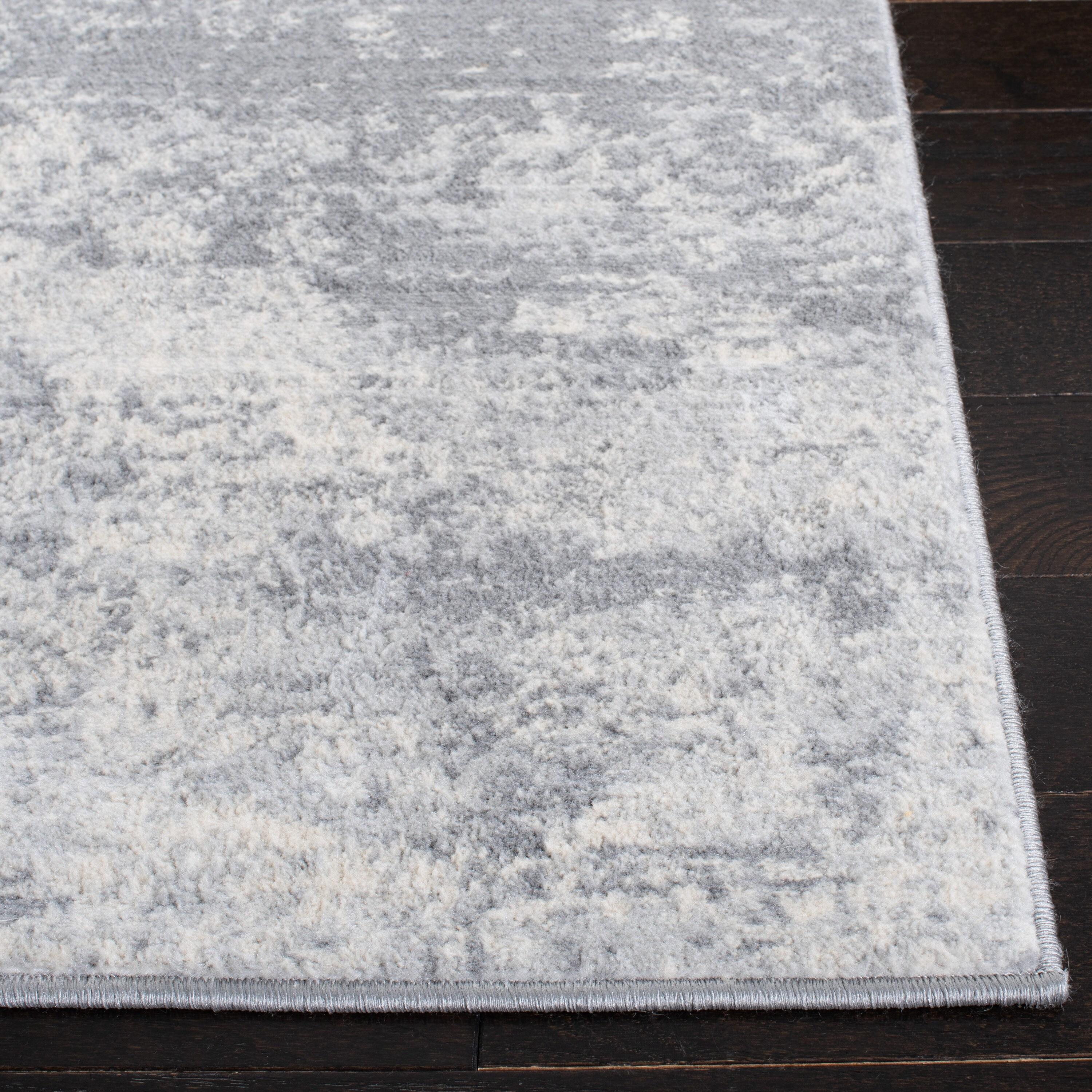 Brentwood BNT822 Power Loomed Area Rug - Grey/Ivory - 9'x9' - Safavieh.