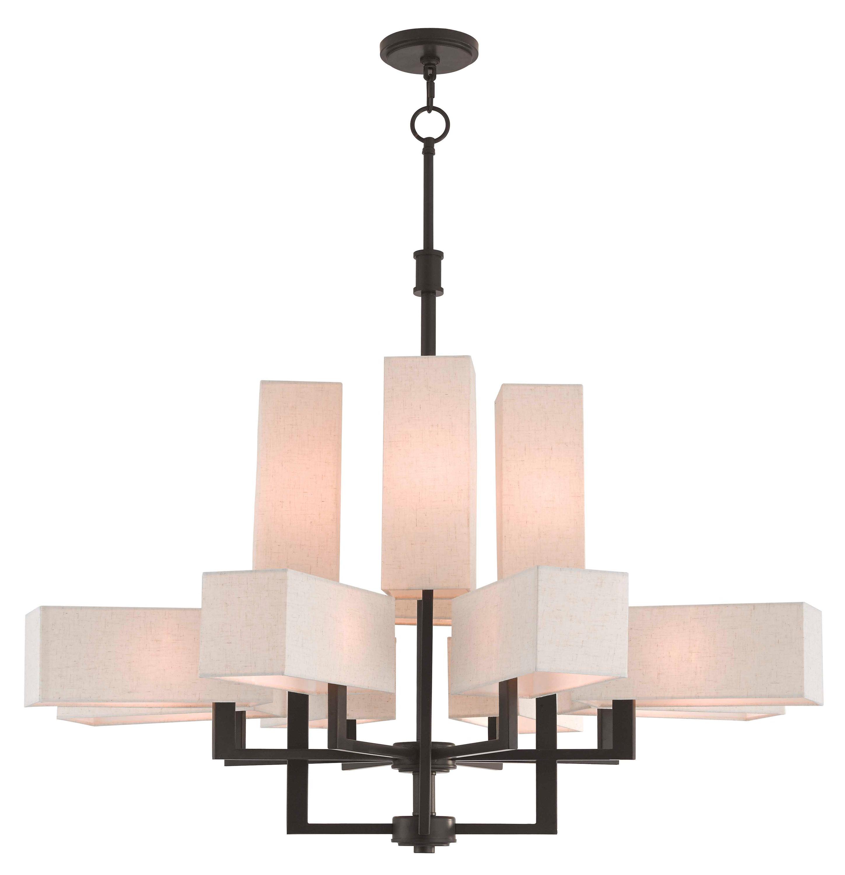 Livex Lighting Rubix 12 - Light Chandelier in  Bronze
