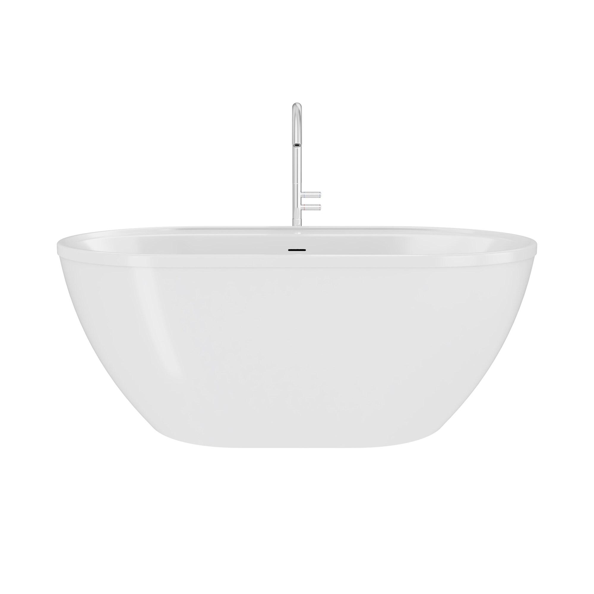 DreamLine BT63X3460C01 Essence 60-1/4 in. L x 34-1/4 in. W x 23-5/8 in. H Freestanding Acrylic Bathtub