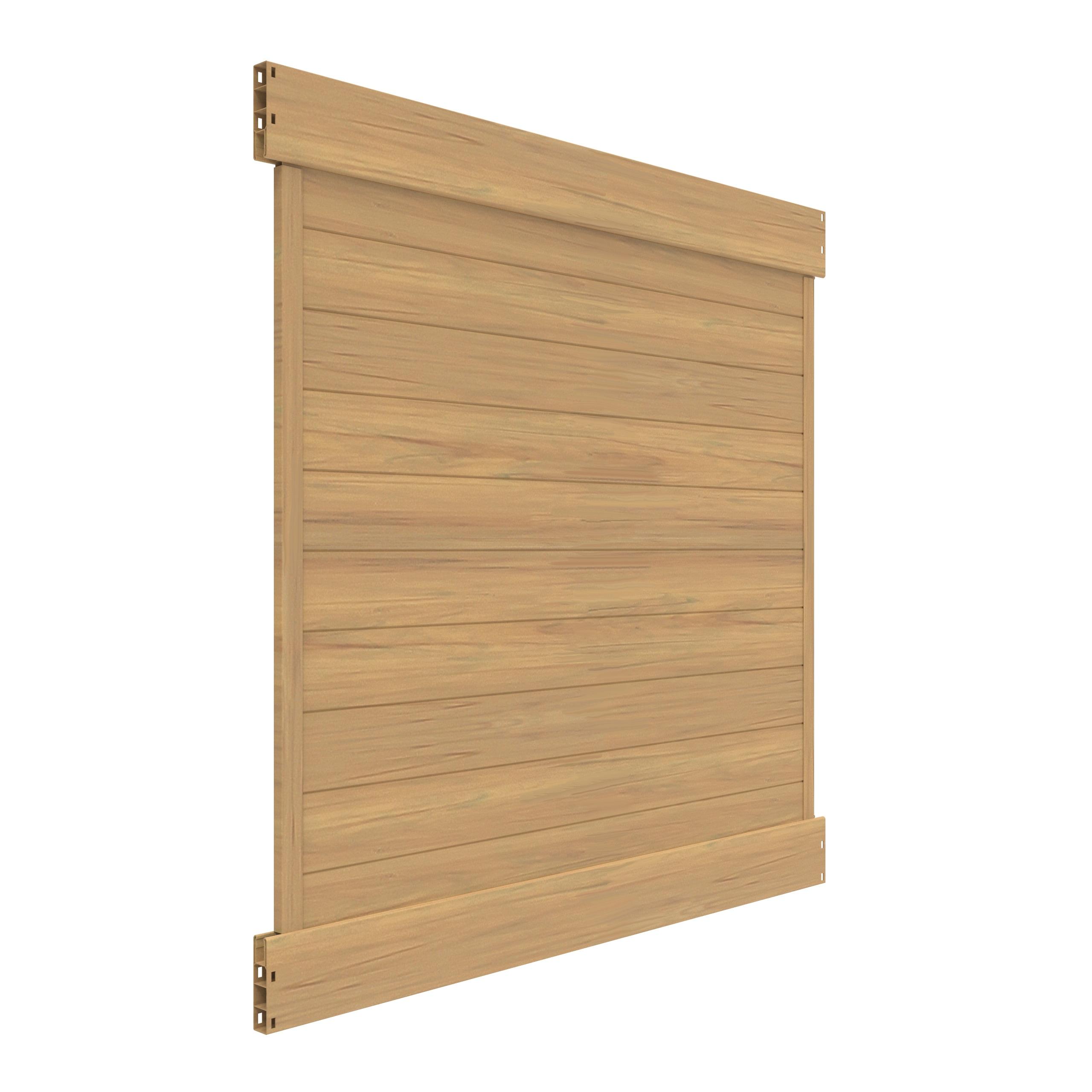 Horizontal Fence Cypress Vinyl Privacy Panel Kit