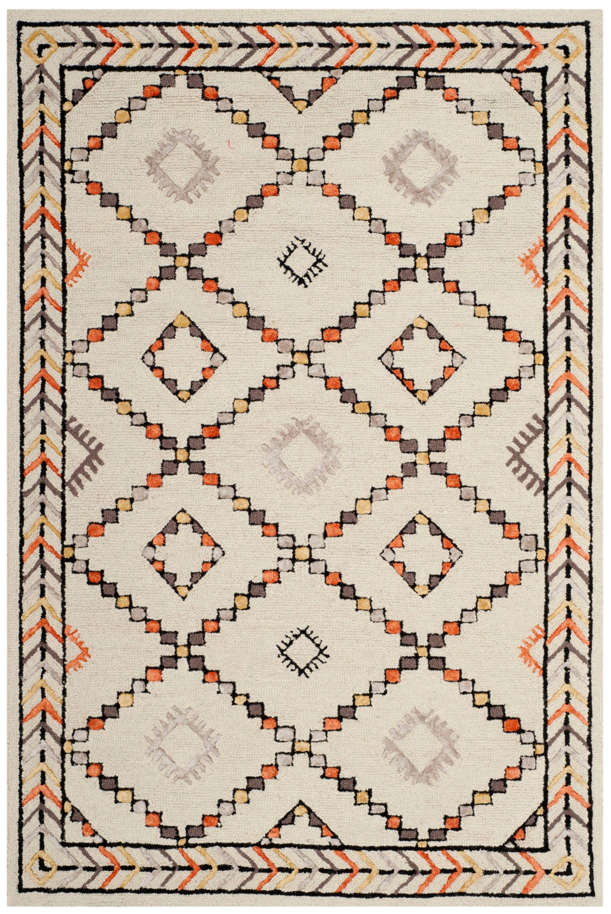 Bellagio BLG548 Hand Tufted Area Rug - Ivory/Multi - 4'x6' - Safavieh.