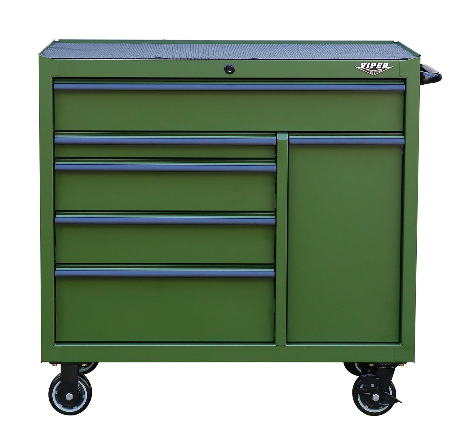 Viper Tool Storage 41.5'' W 6 -Drawer Steel Bottom Rollaway Chest with Wheels