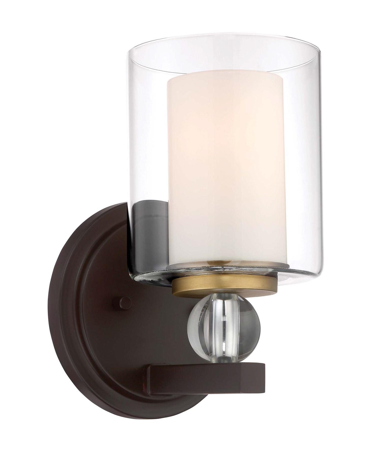 Minka Lavery Industrial Wall Light Sconce Bronze Hardwired 6 1/4" Fixture Clear Glass Shade for Bathroom Vanity Living Room
