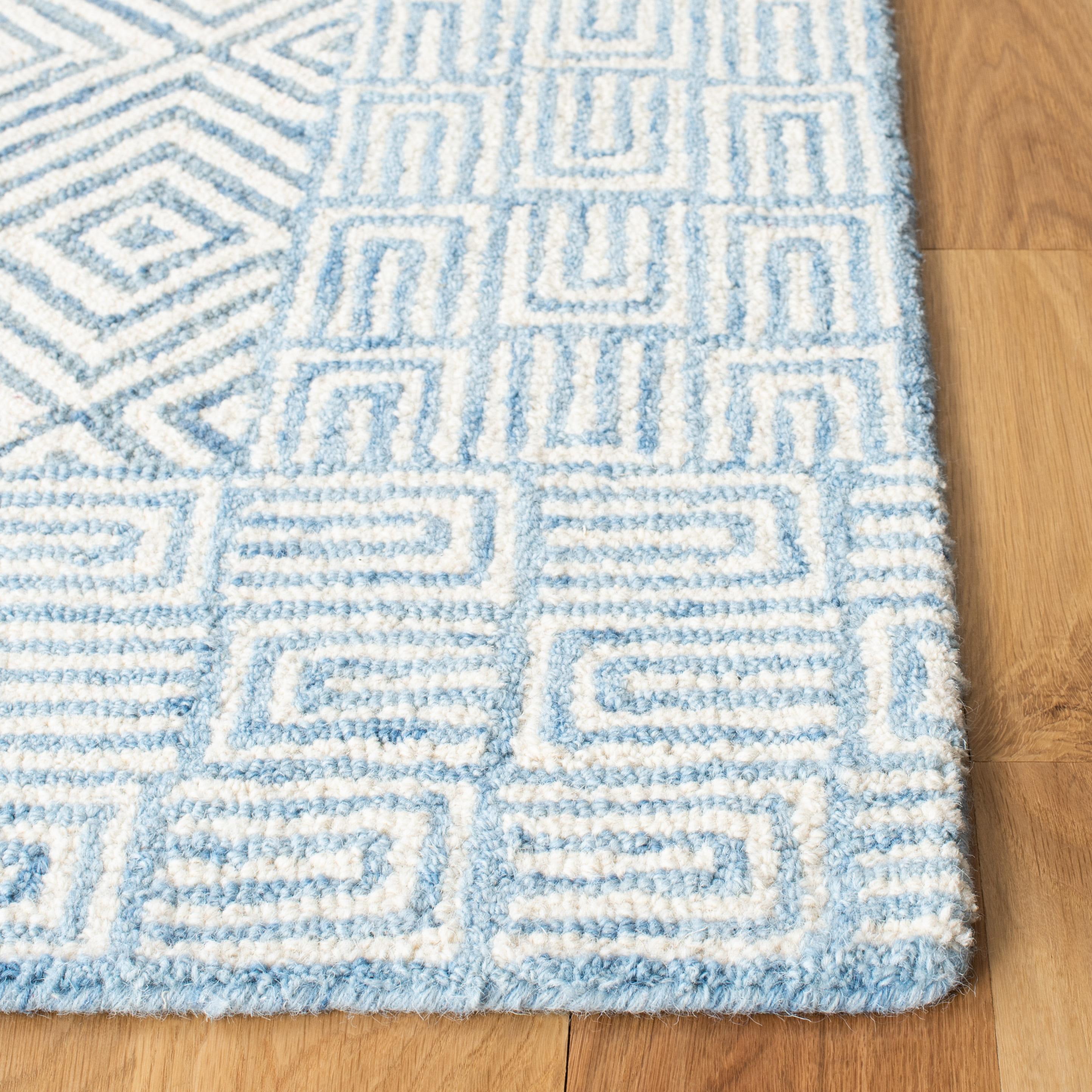 Roslyn ROS353 Hand Tufted Area Rug - Light Blue/Ivory - 8'x10' - Safavieh.