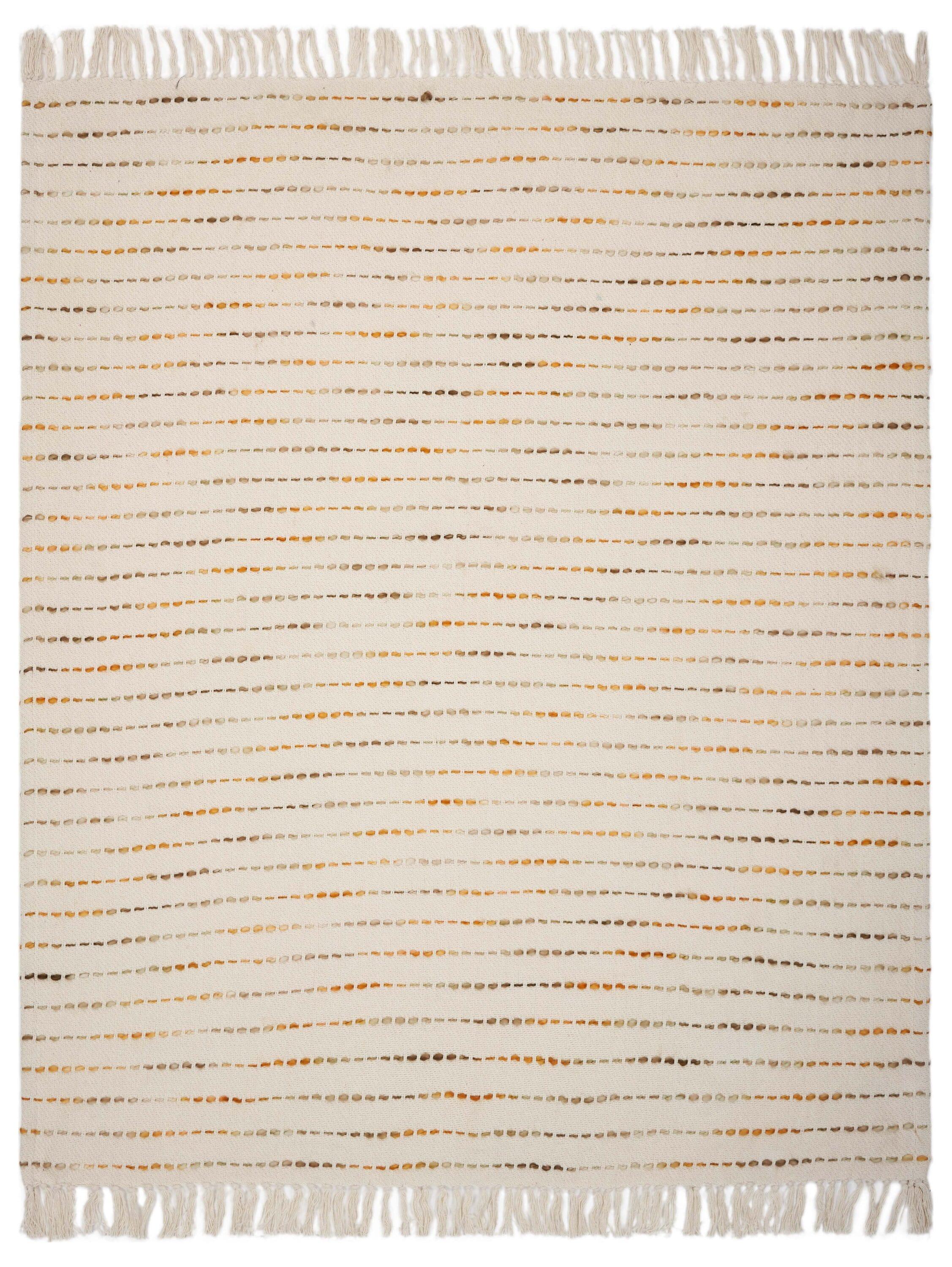 Rajani Home Deep Ombre Striped Handmade Woven Throw Blanket with Fringe