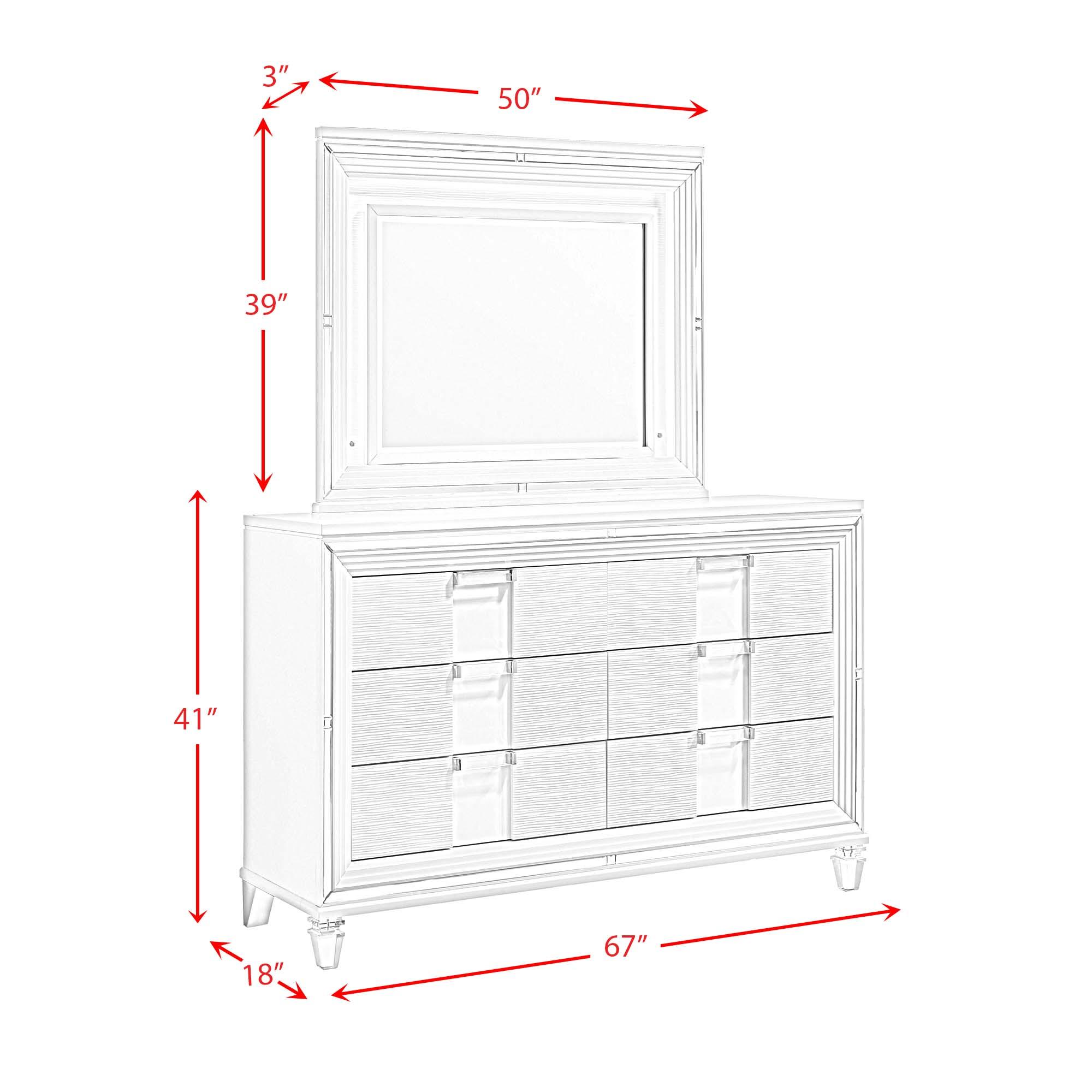 Picket House Furnishings Charlotte King Storage 4PC Bedroom Set in White