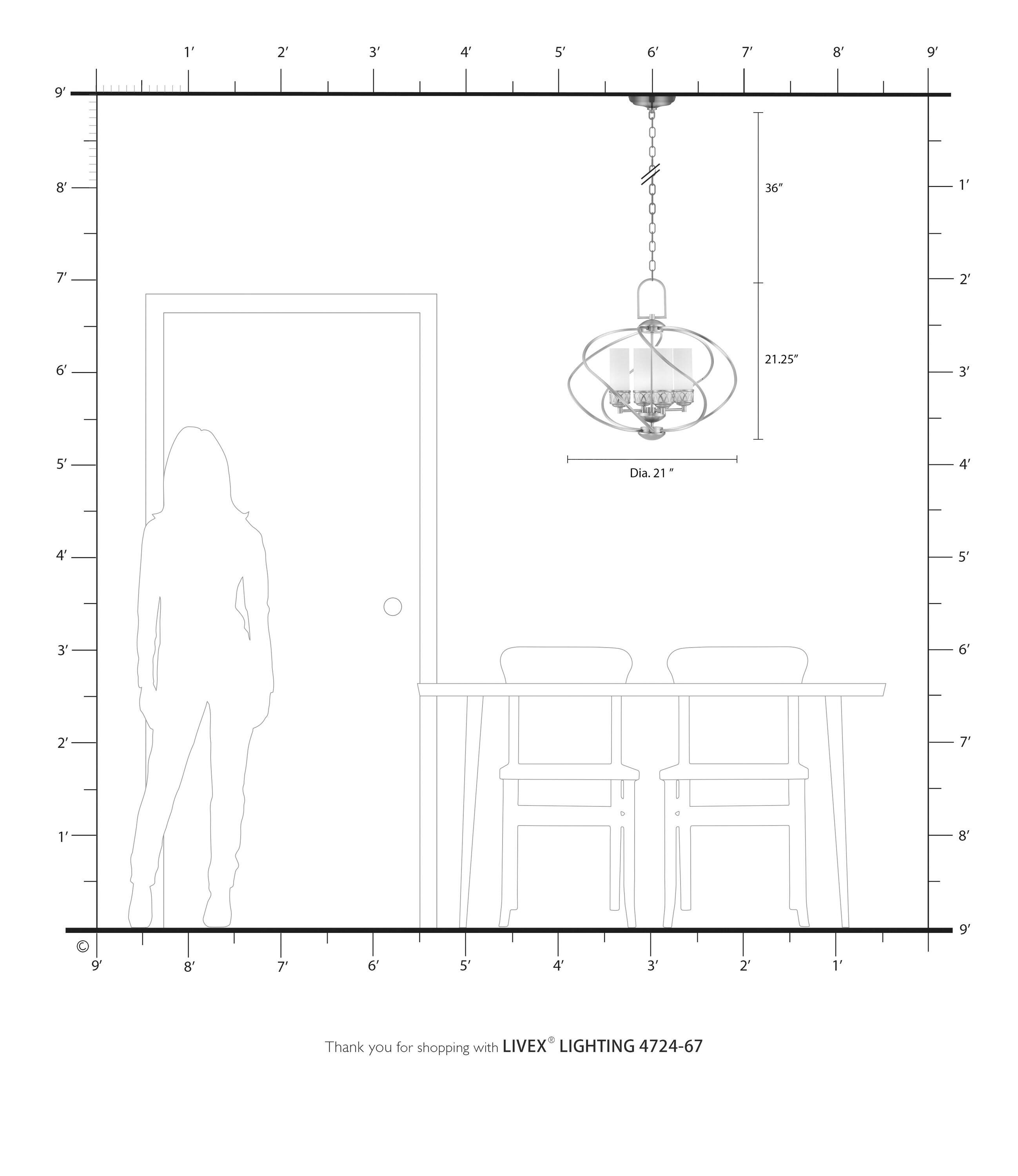 Livex Lighting Westfield 4 - Light Chandelier in Olde Bronze