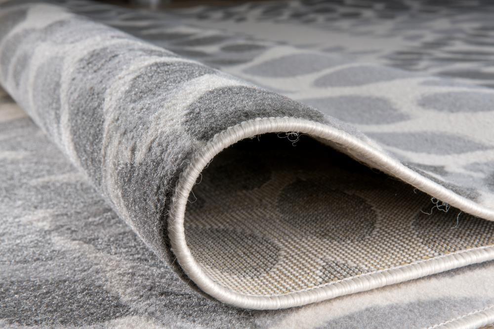 World Rug Gallery Modern Floral Circles Gray 3'1" x 5' Area Rug