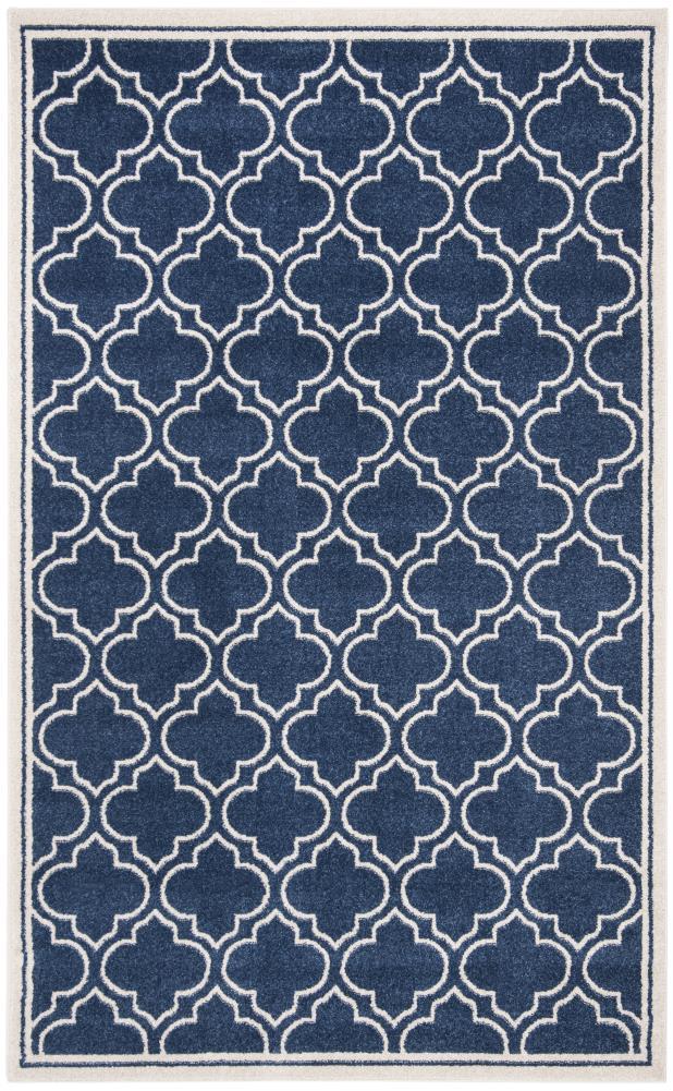 Amherst AMT412 Power Loomed Area Rug - Navy/Ivory - 5'3"x8' - Safavieh.