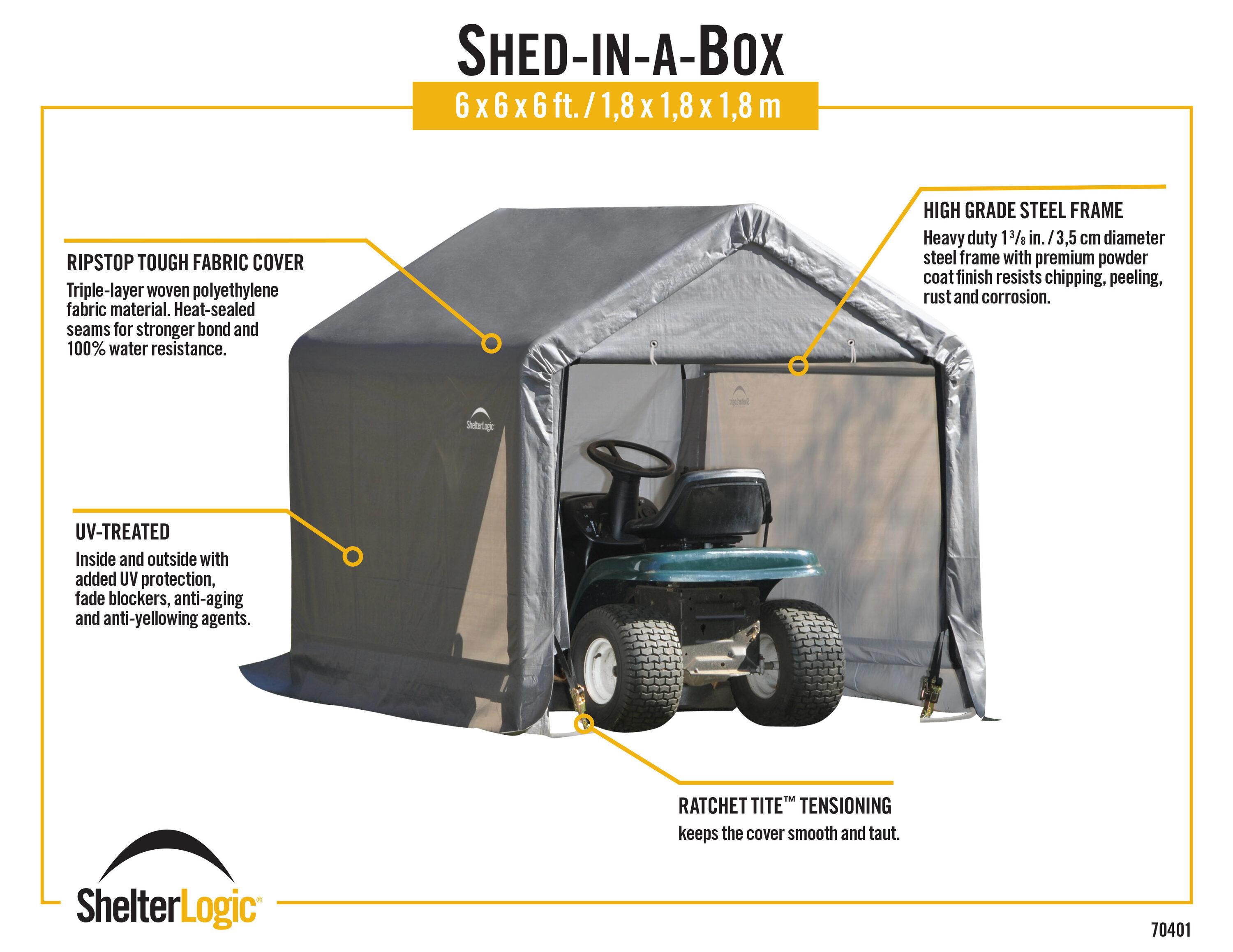 6 Ft. W x 6 Ft. D Portable Storage Shed