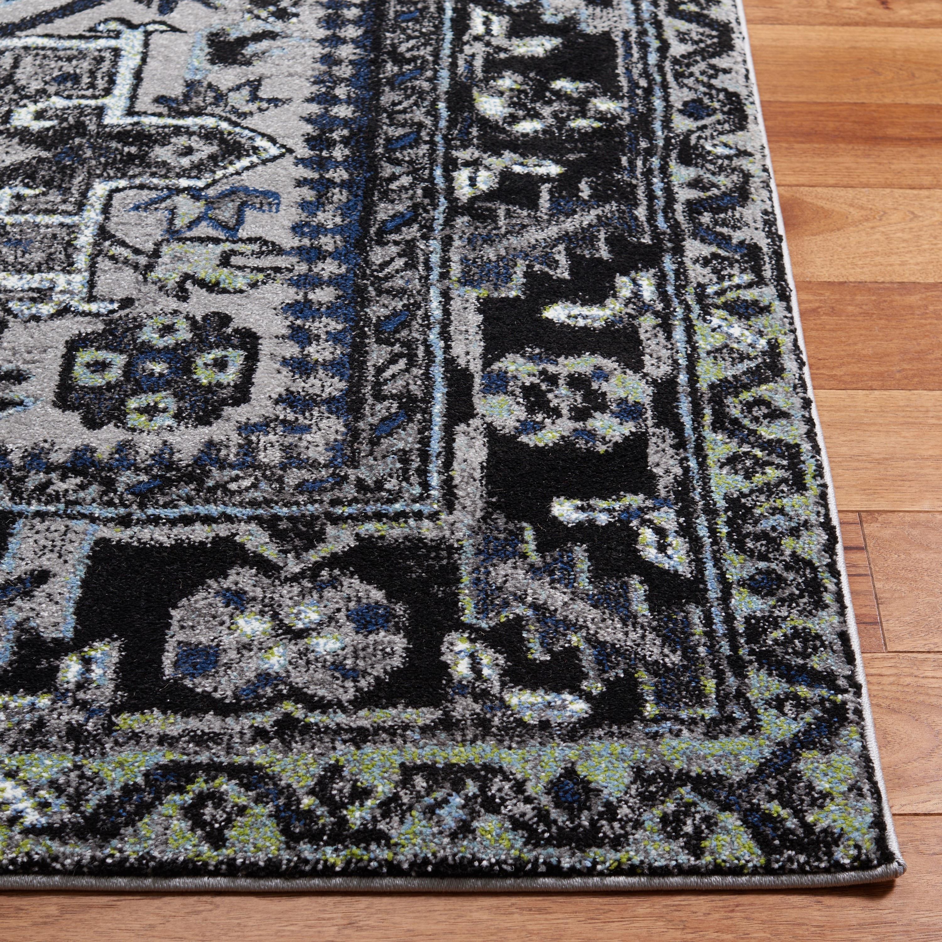 Vintage Hamadan VTH211 Power Loomed Runner Rug - Light Grey/Dark Grey - 2'3"x8' - Safavieh.