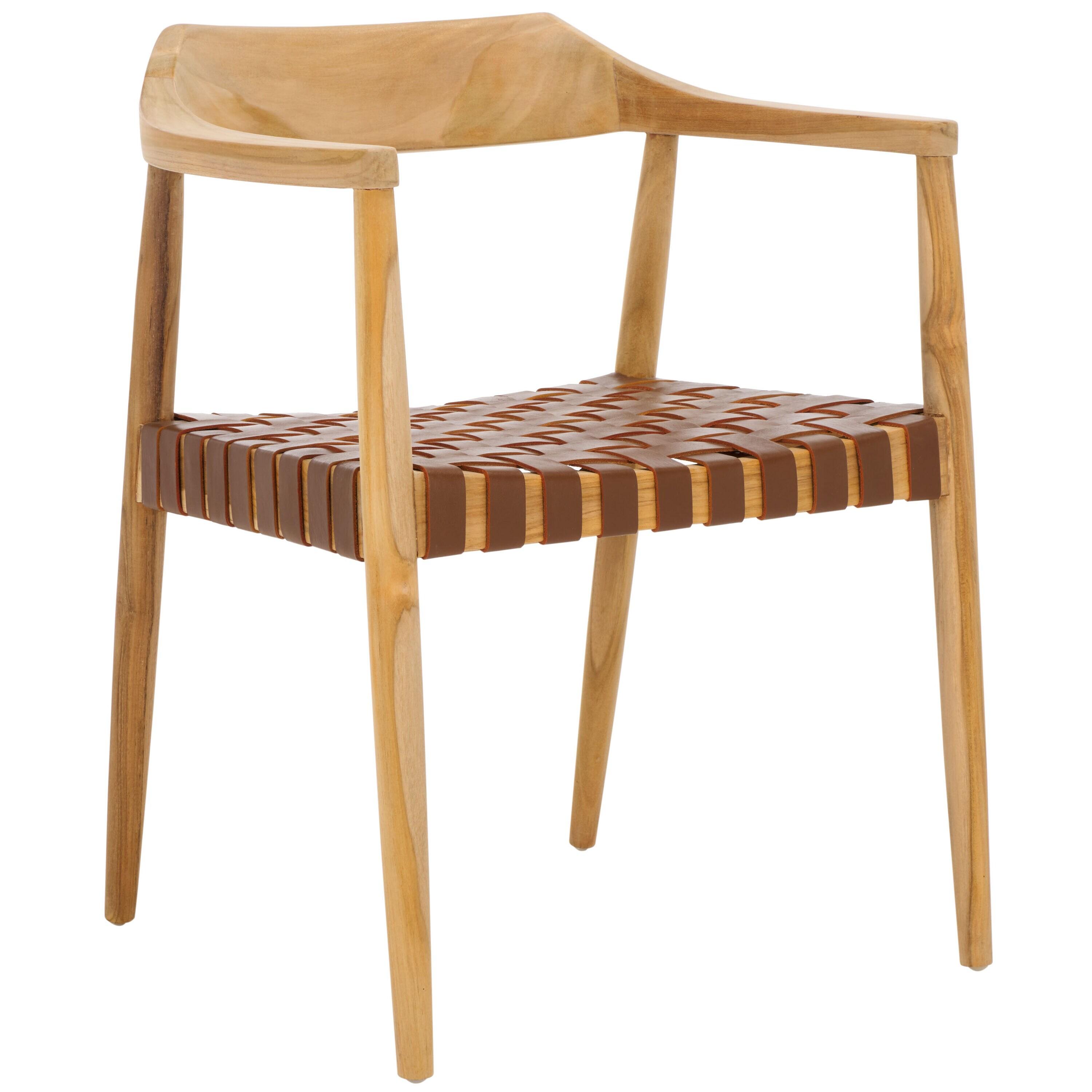 Amycus Accent Chair - ACH1202 - Light Honey/Natural Teak - Safavieh
