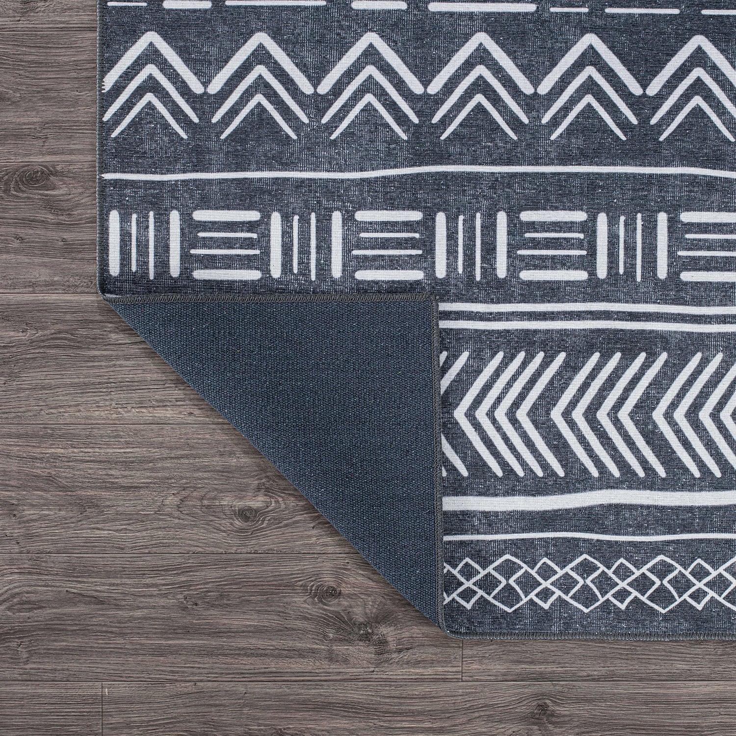 World Rug Gallery Contemporary Geometric Bohemian Machine Washable Area Rug