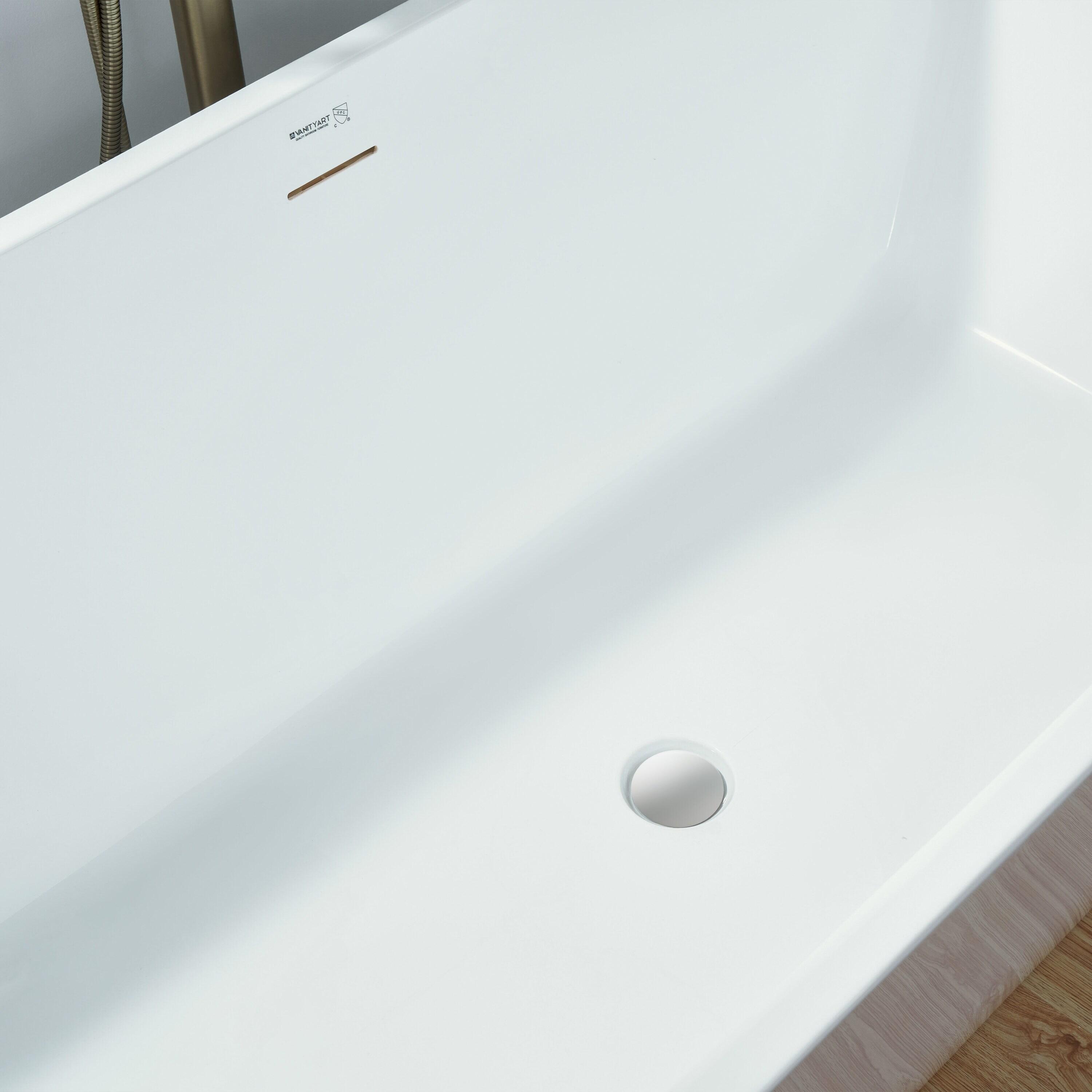 Lydia 59" x 30" Freestanding Soaking Bathtub