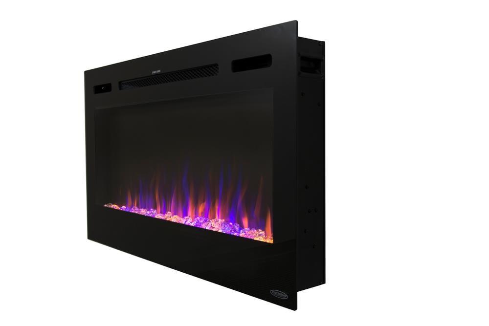 The Sideline Electric Fireplace for Recessed or Wall Mount Installation