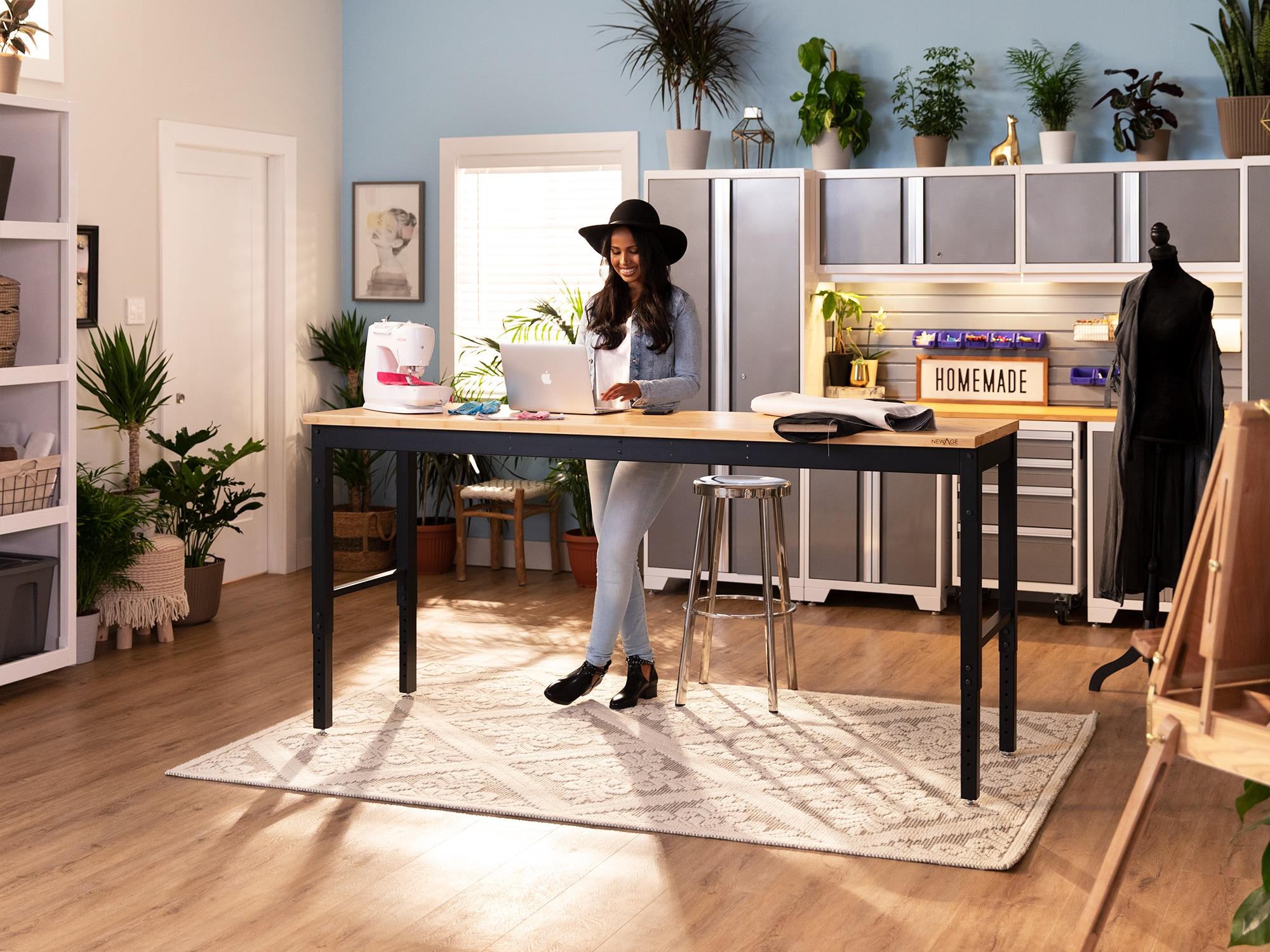 NewAge Products Pro Series Adjustable Height Steel Workbench