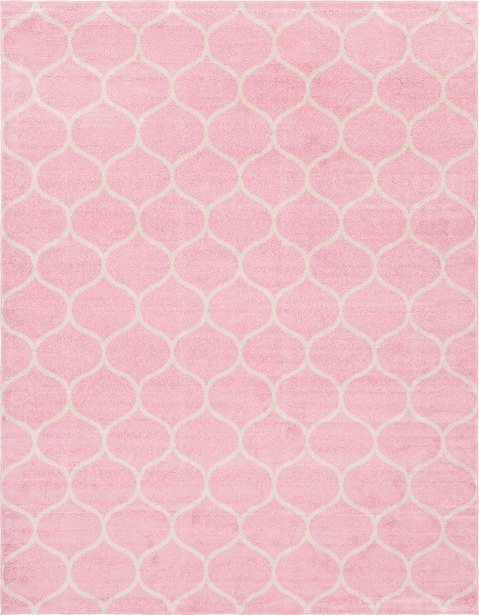 Unique Loom 8' 0 x 10' 0 Trellis Frieze Light Pink Area Rug
