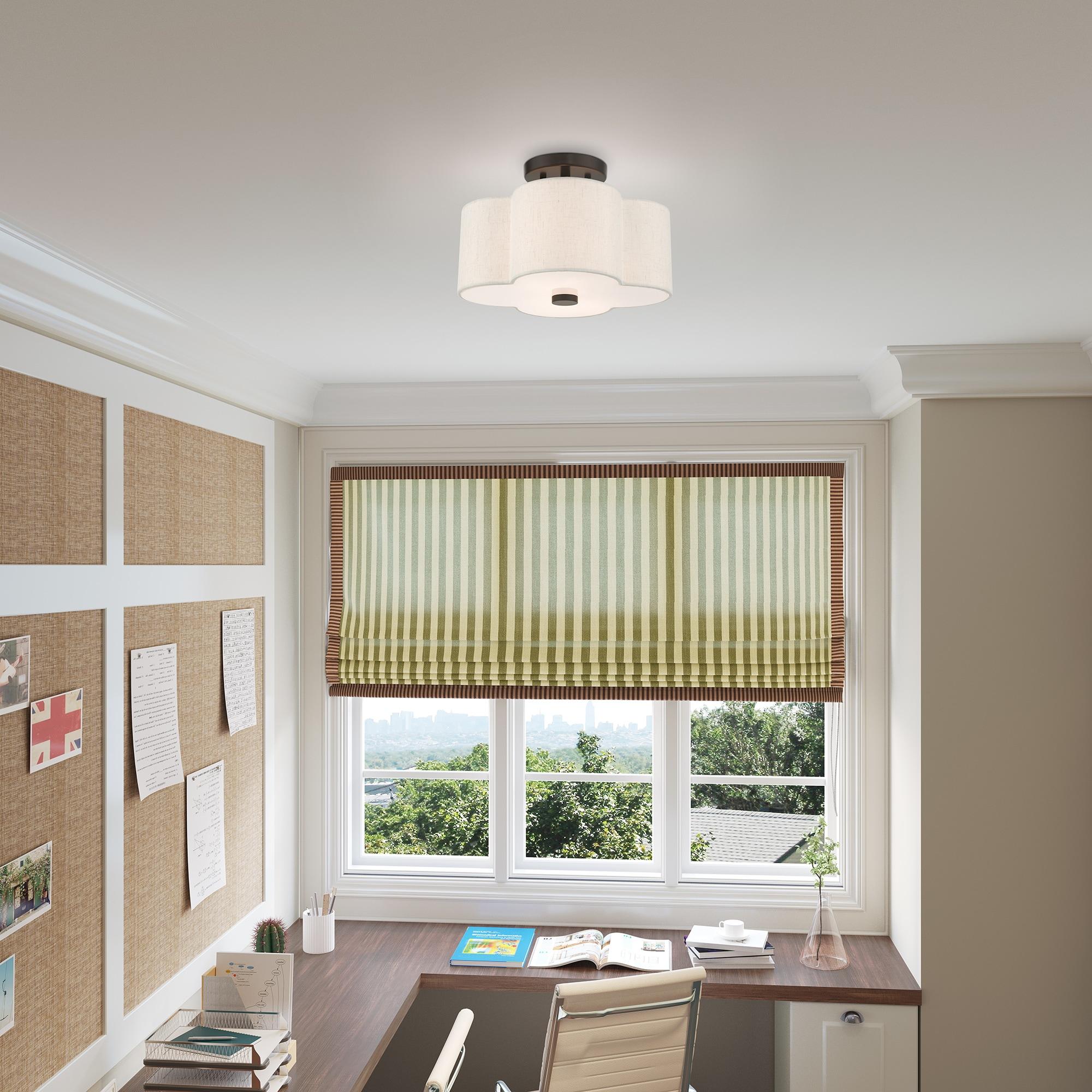 Livex Lighting Solstice 2 - Light Semi-Flush Mount in  English Bronze