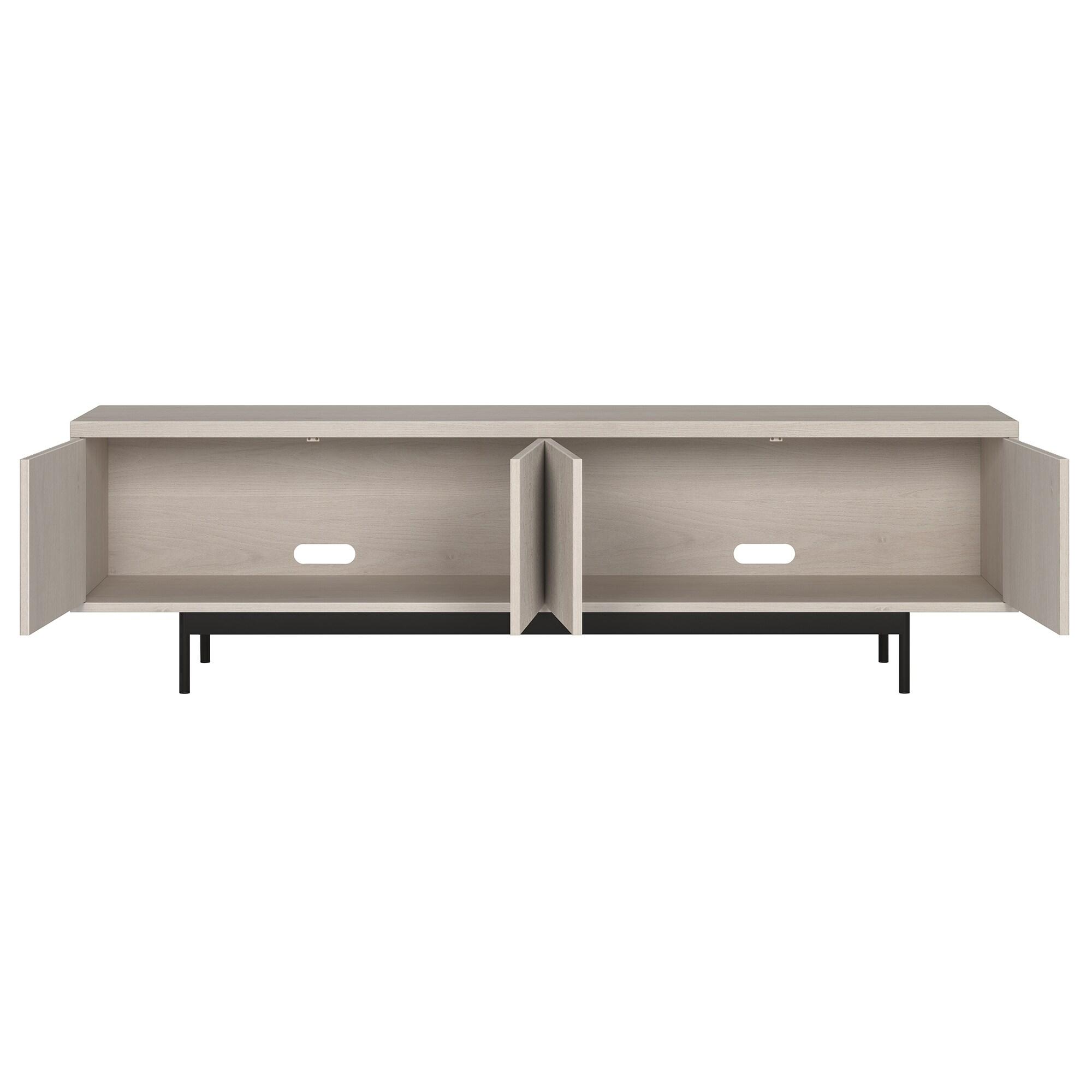 Evelyn&Zoe Whitman Rectangular TV Stand for TV's up to 75", Alder White