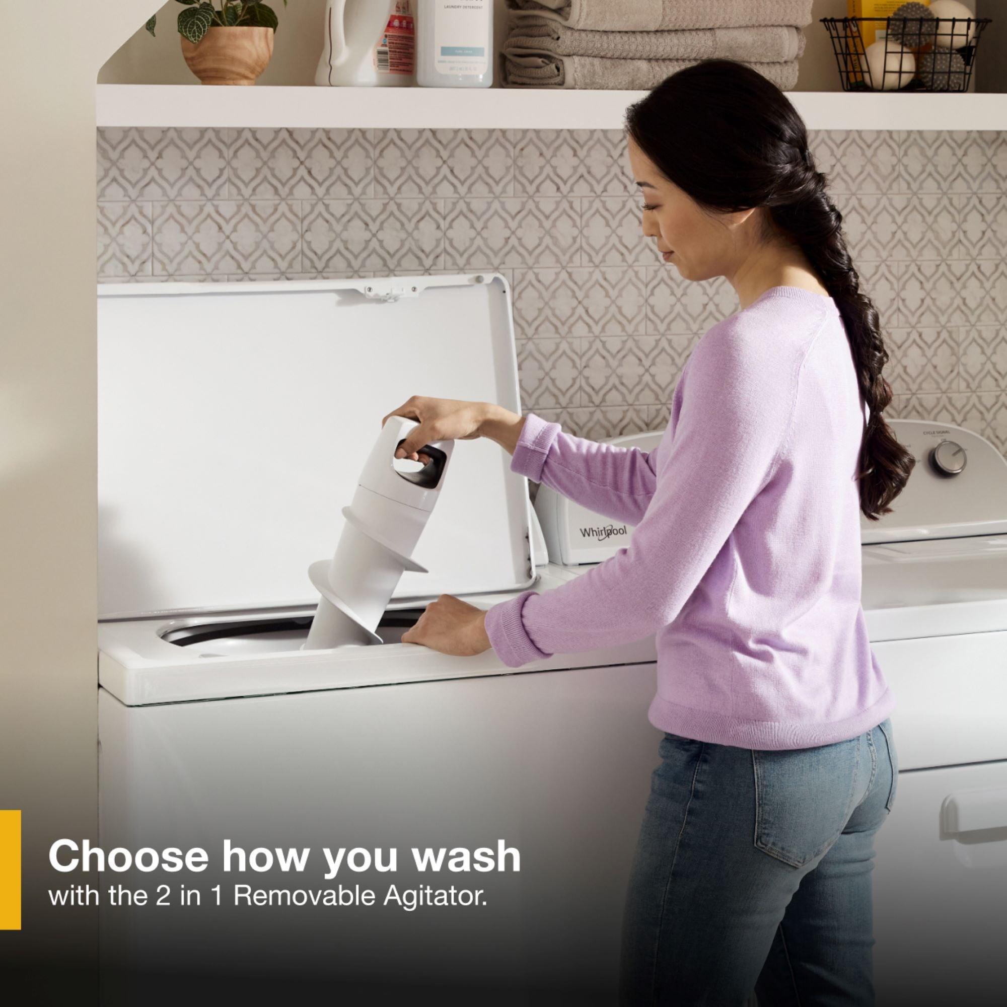 Whirlpool® Brand New WTW4957PW, 3.8-3.9 Cu. Ft. 2 in 1 Top Load Washer with Removable Agitator Capacity 3.8 Cu ft